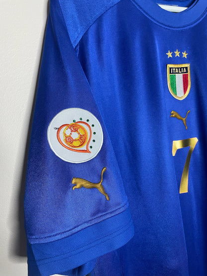 Italy EURO 2004 Home Shirt Del Piero #7 Large/XL