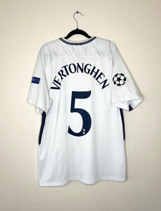 Tottenham Hotspur 2017-18 UCL Home Shirt Vertonghen #5 XL