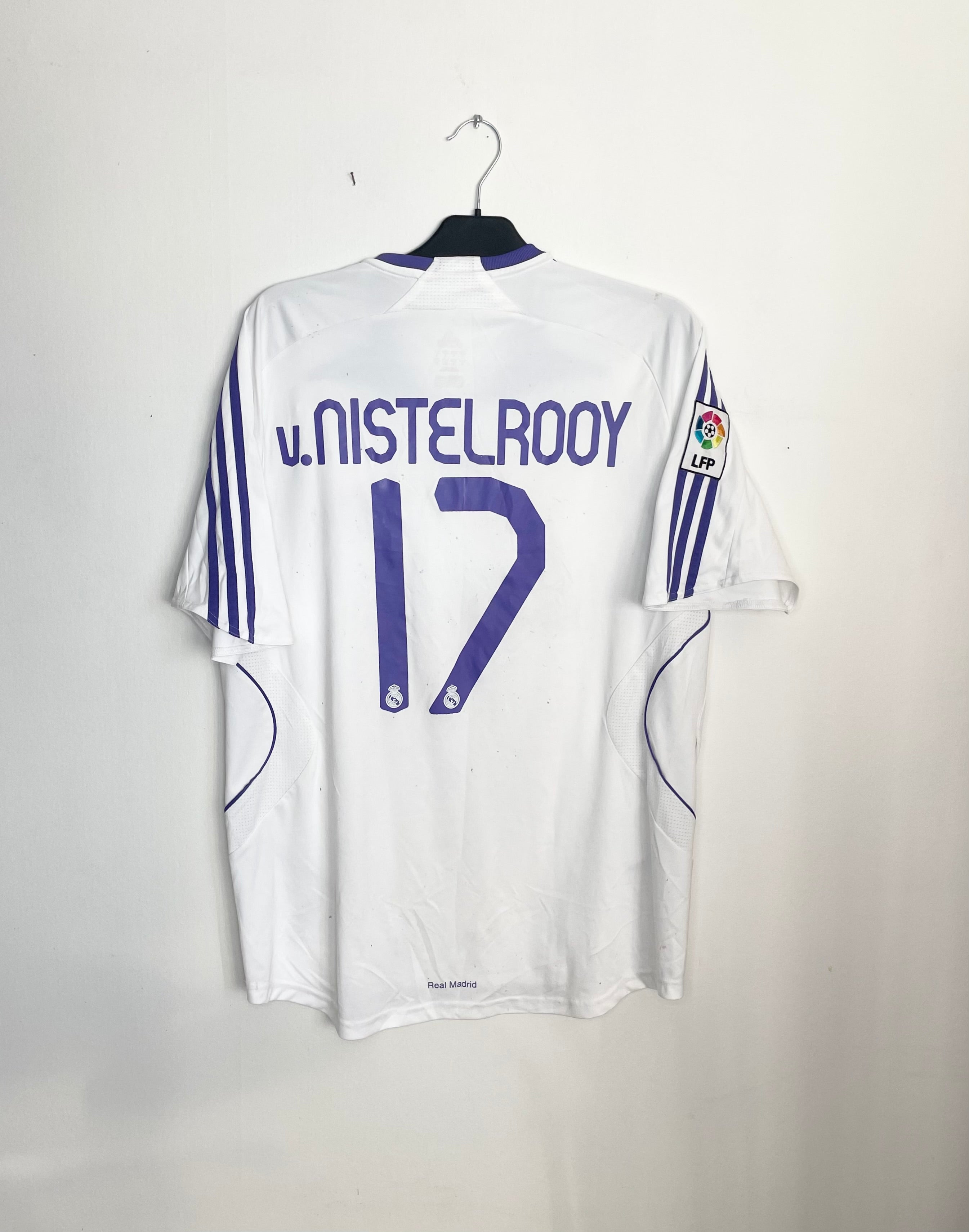 Real Madrid 2007-08 Home Shirt van Nistelrooy #17 Large
