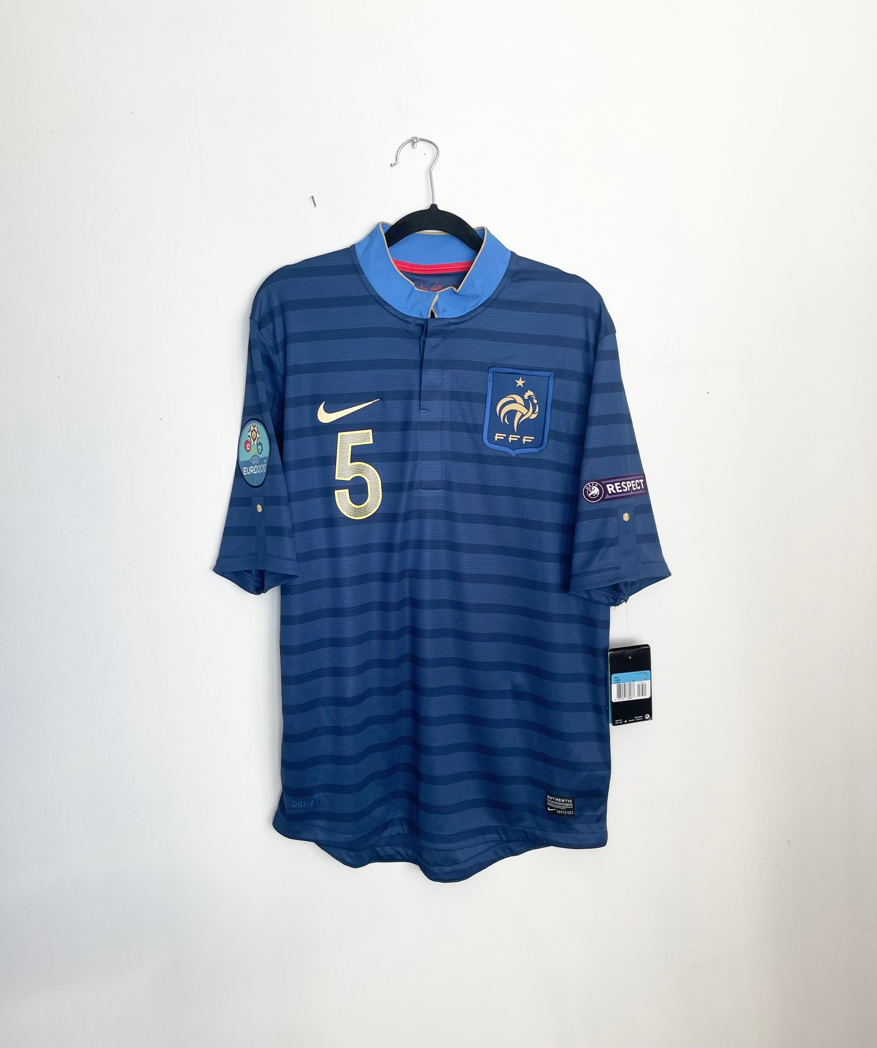 France 2012 EURO BNWT Home Shirt Mexes #5 Medium