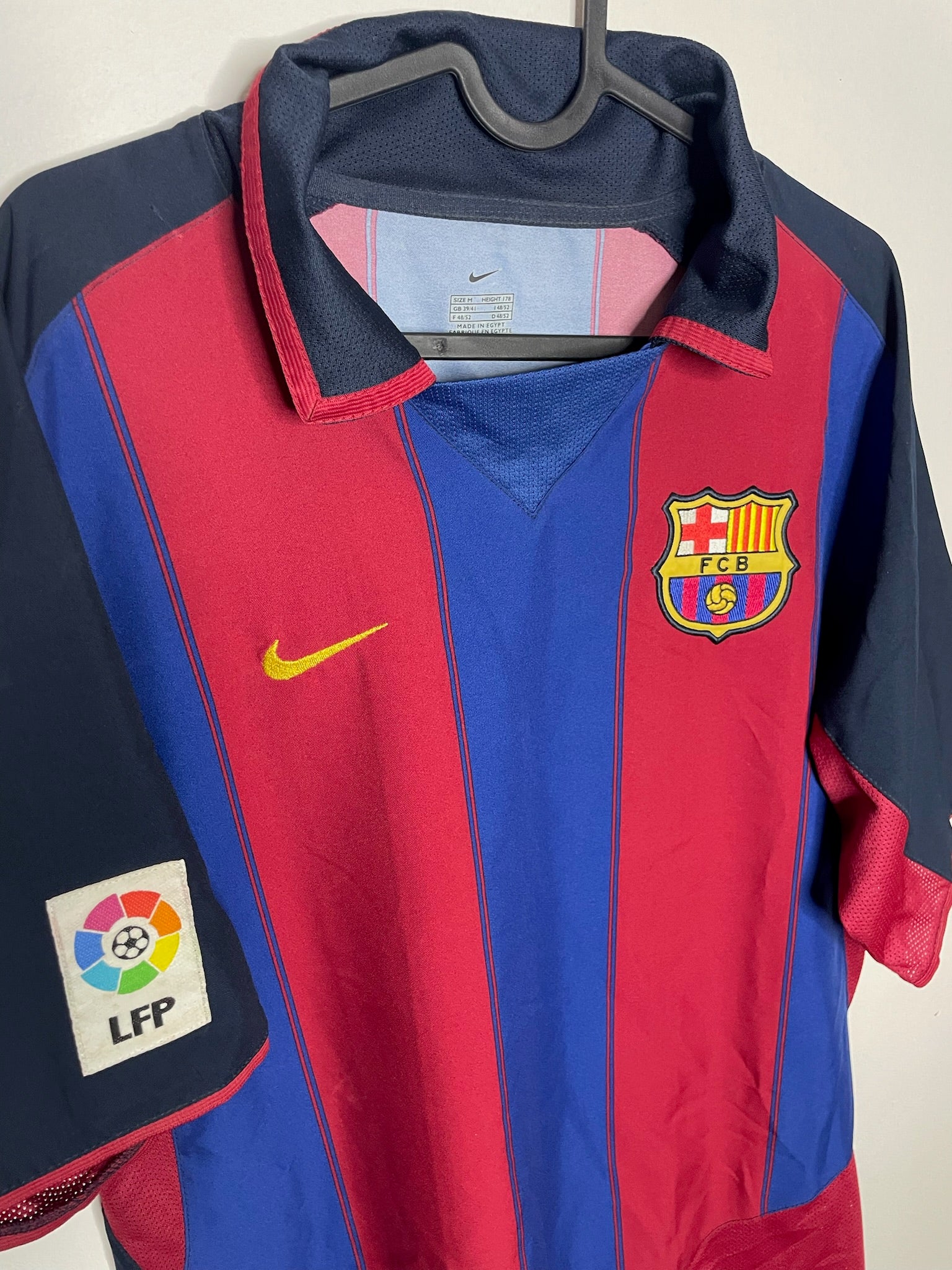 FC Barcelona 2003-04 SIGNED Home Shirt Luis Enrique #21 Medium