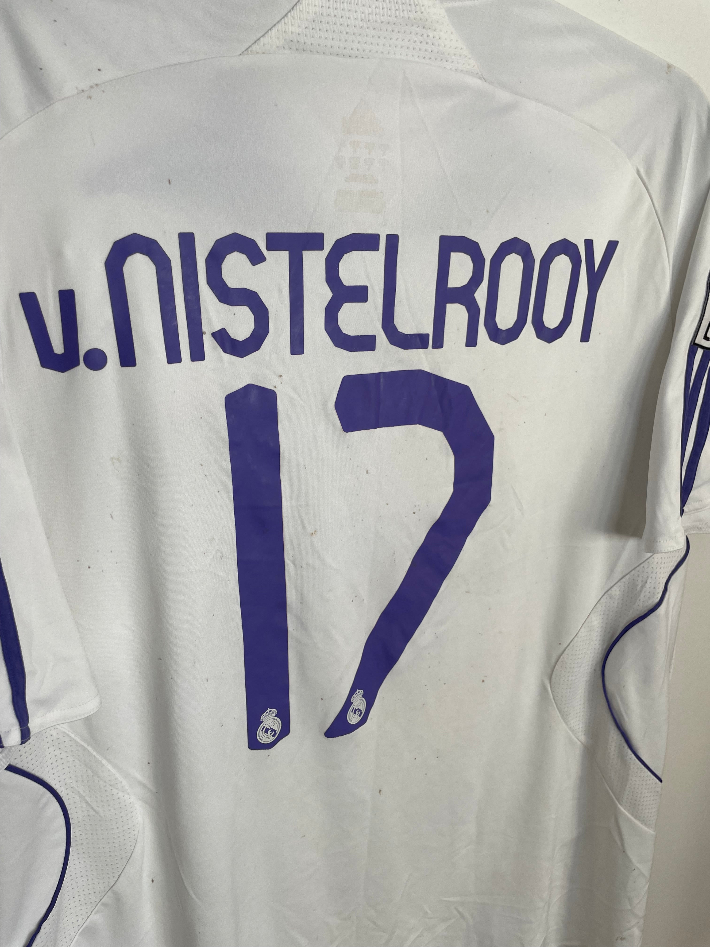 Real Madrid 2007-08 Home Shirt van Nistelrooy #17 Large