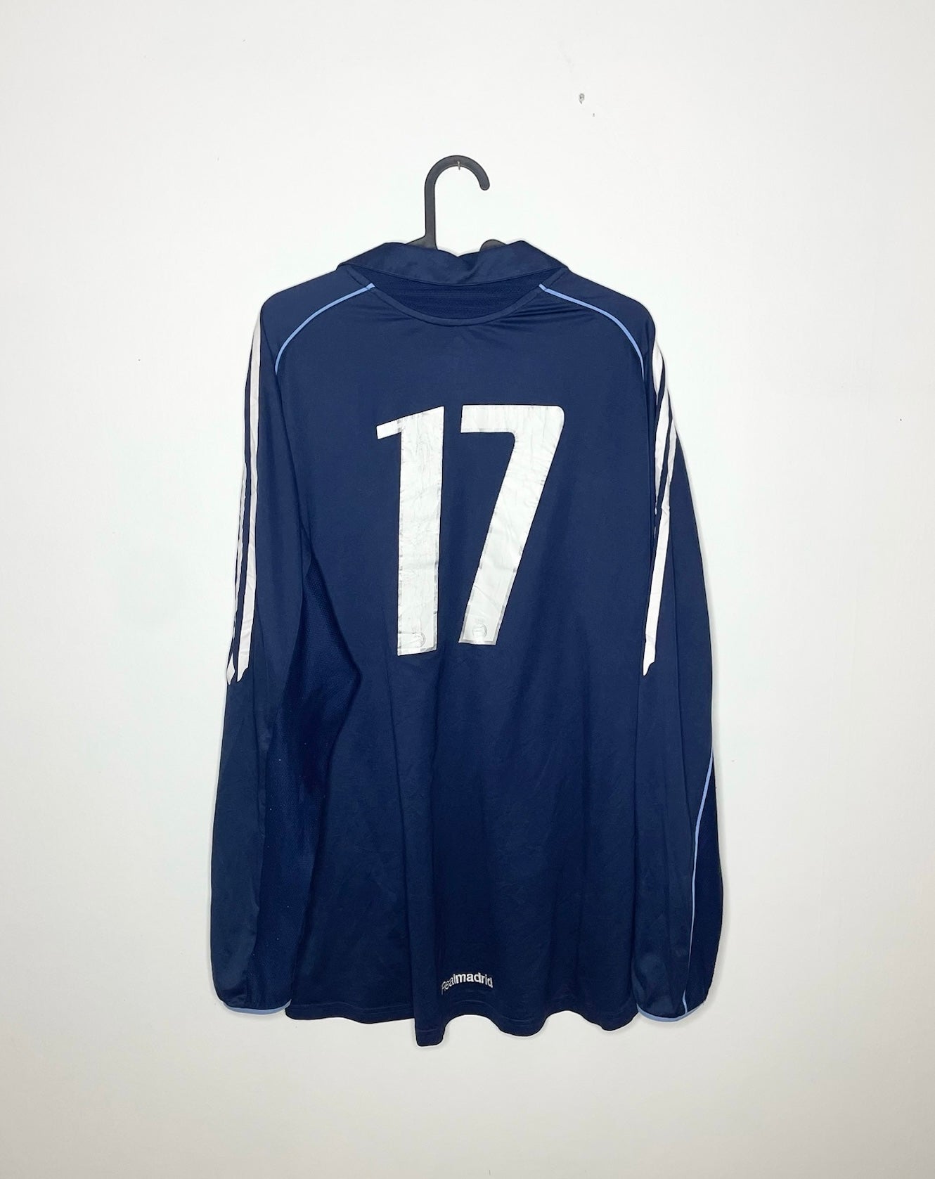 Real Madrid 2005-06 PLAYER VERSION Away Shirt Long Sleeve #17 XL