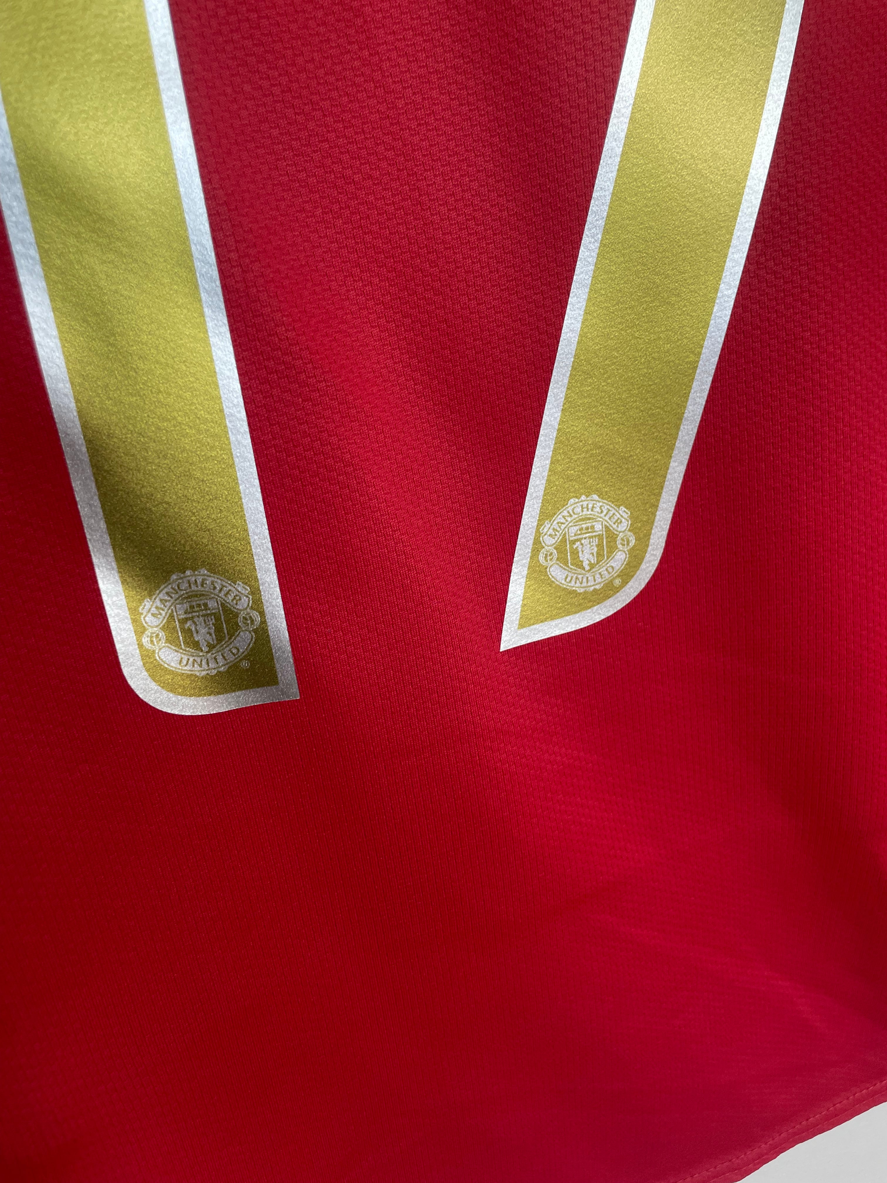 Manchester United 2006-07 UCL Home Shirt Larsson #17 Medium