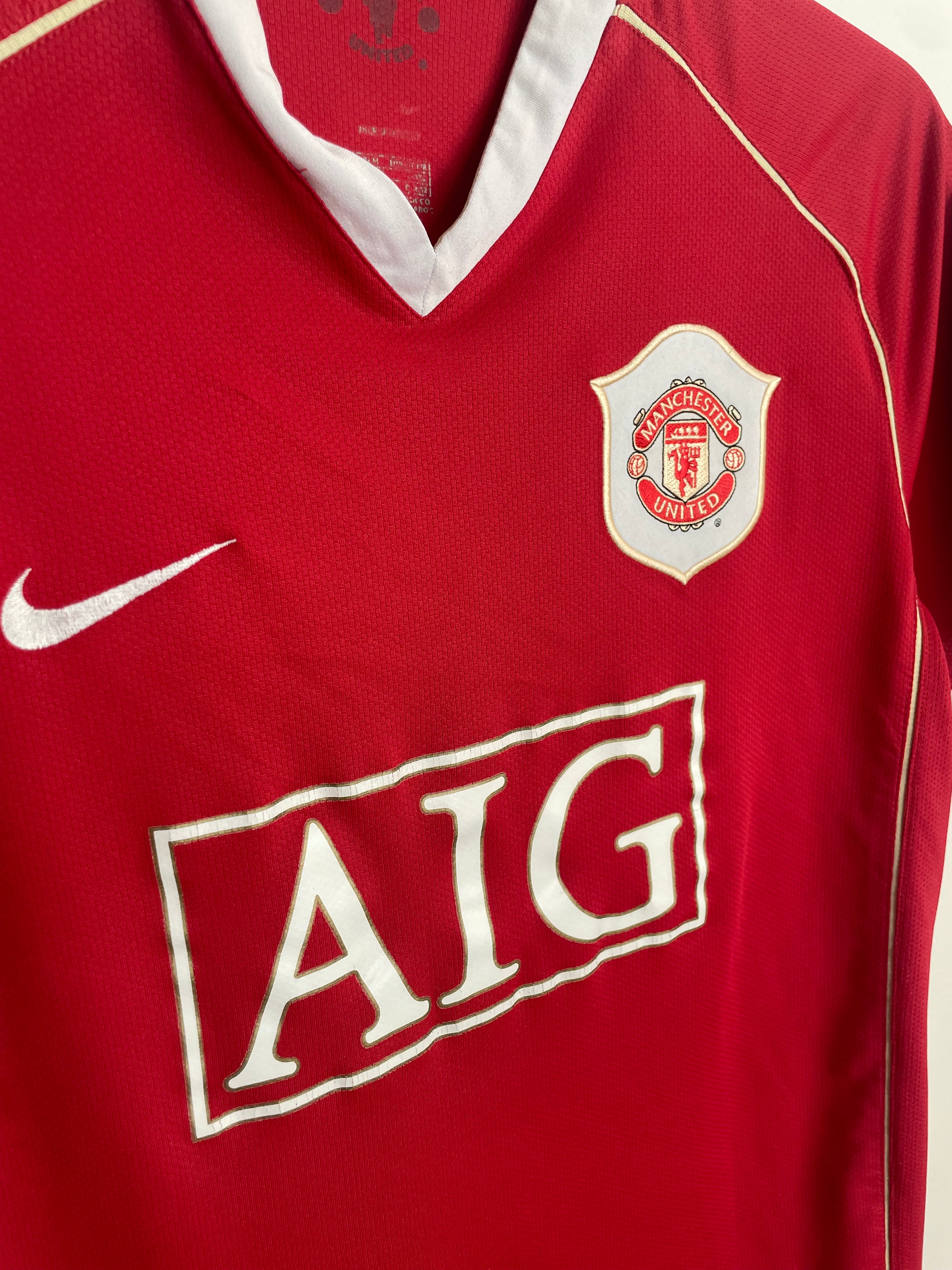 Manchester United 2006-07 UCL Home Shirt Larsson #17 Medium