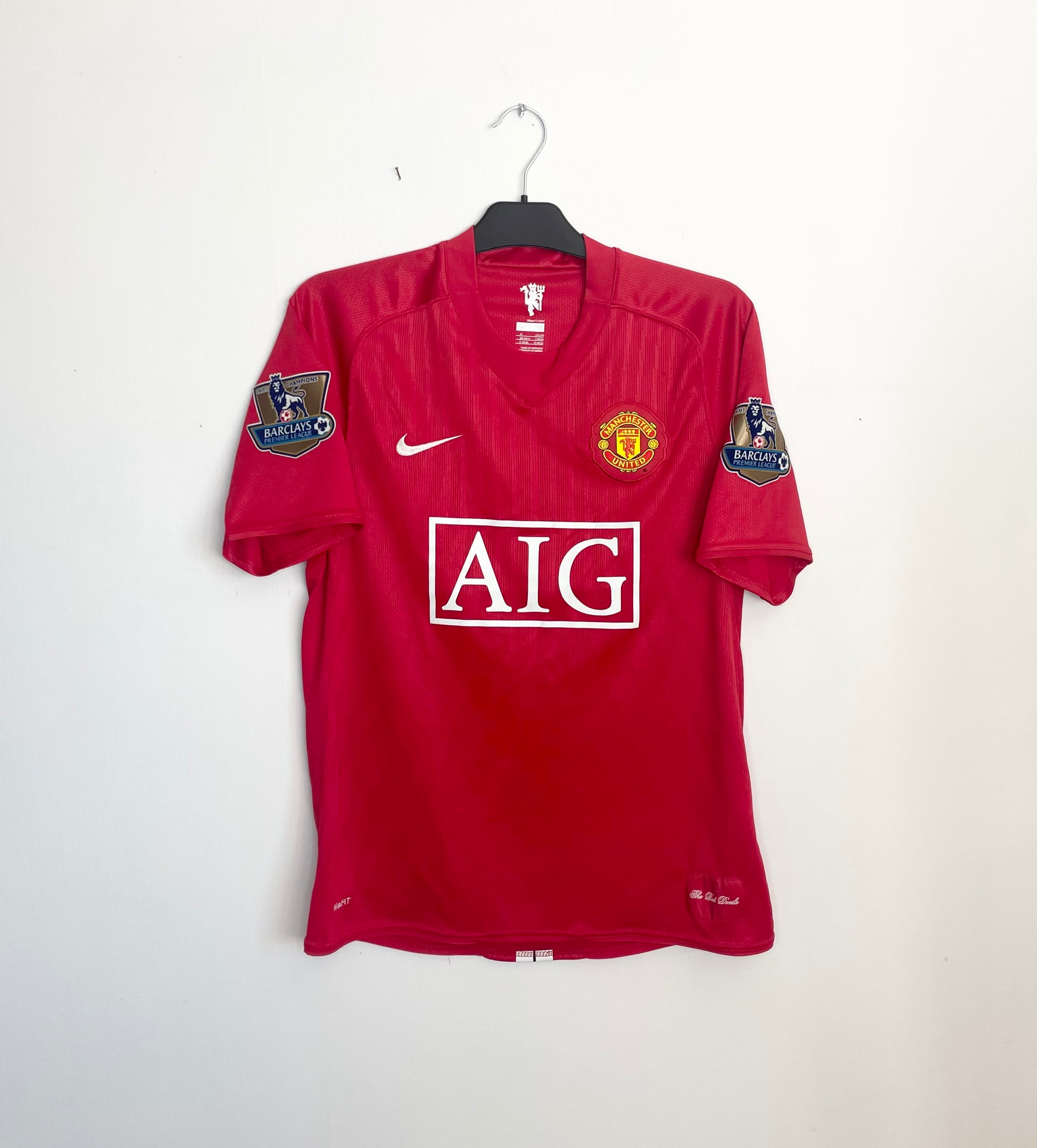 Manchester United 2007-08 Home Shirt Ronaldo #7 Medium