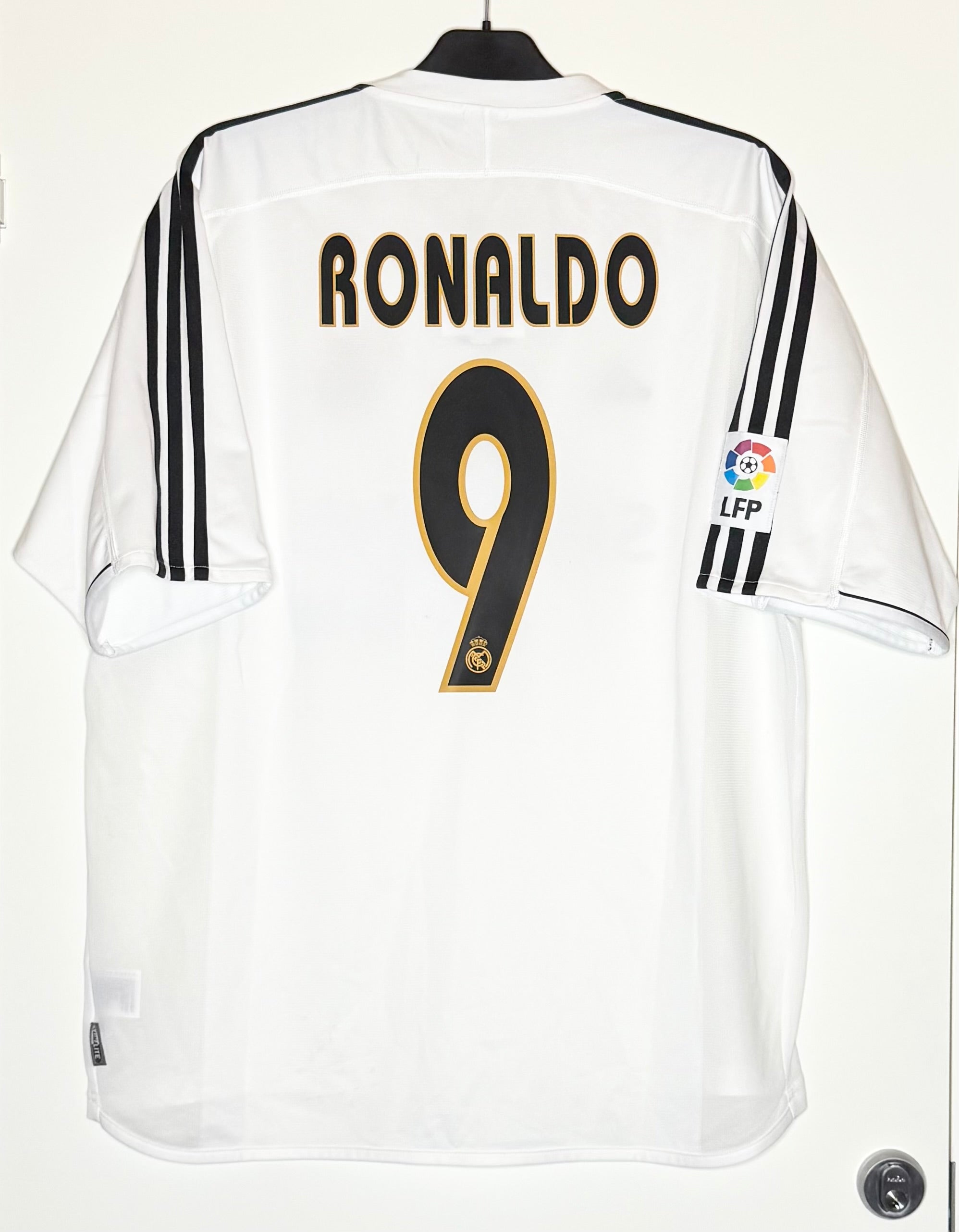 Real Madrid 2003-04 Hemmatröja Ronaldo #9 XL