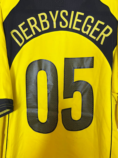 Borussia Dortmund 2004-05 Home Shirt *SIGNED* Derbysieger #05 XXL