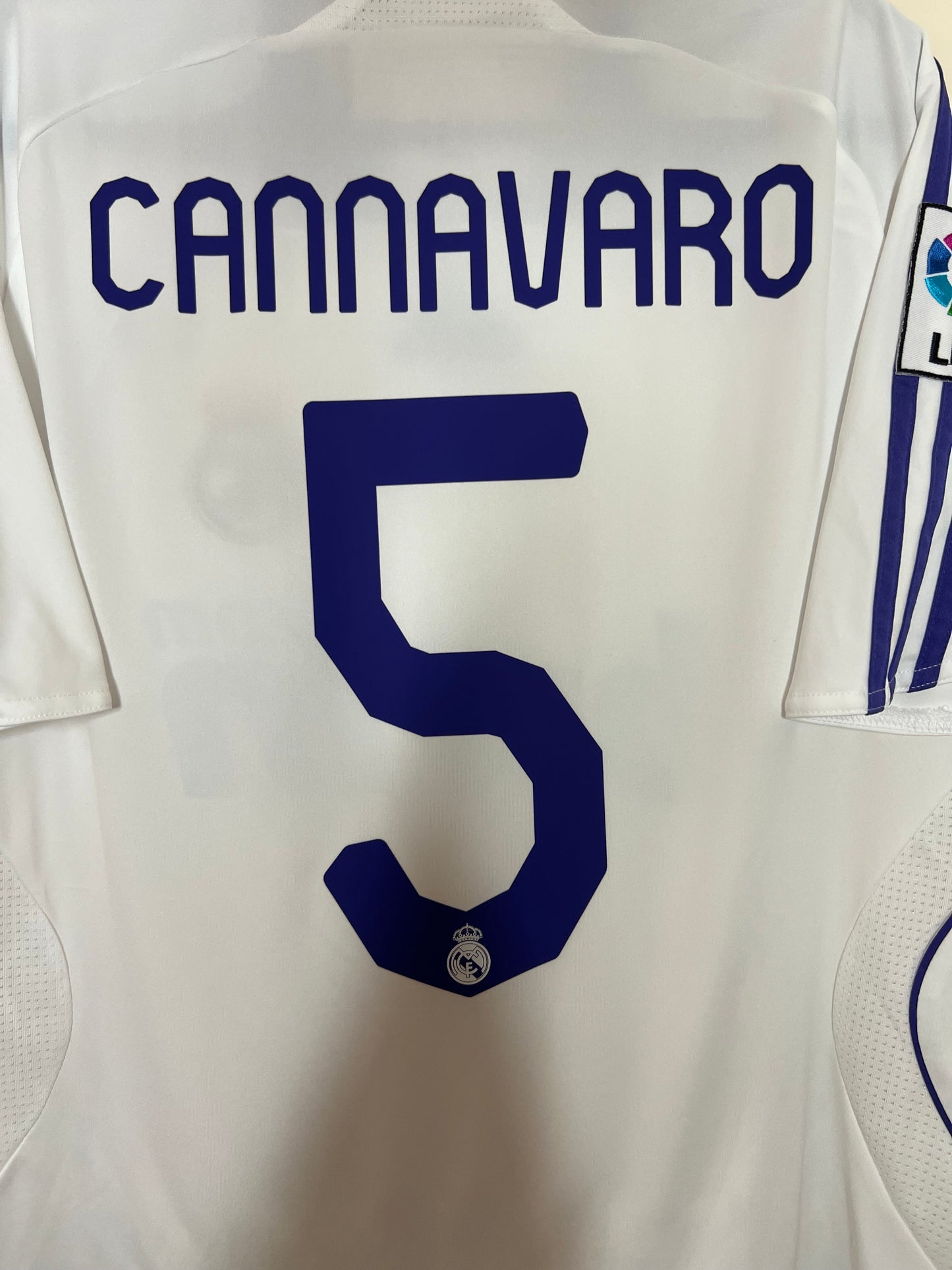 Real Madrid 2007-08 Home Shirt Cannavaro #5 Small