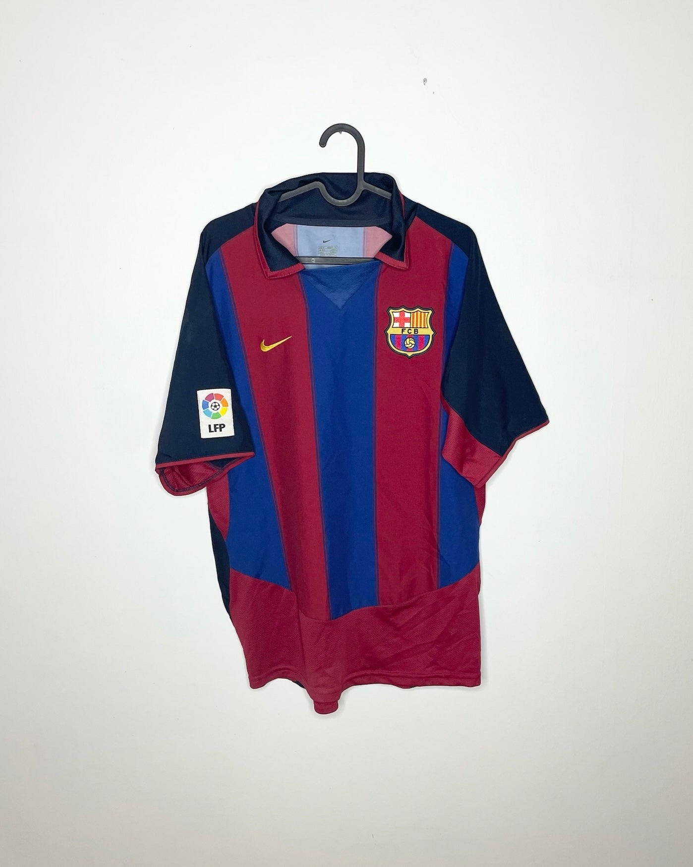 FC Barcelona 2003-04 SIGNED Home Shirt Luis Enrique #21 Medium