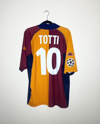 AS Roma 2001-02 UCL Home Shirt Totti #10 XL