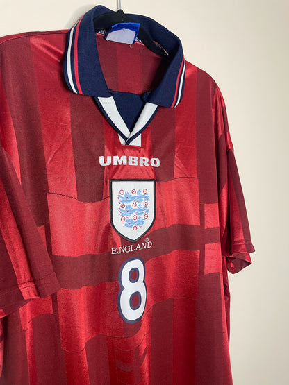 England 1998-2000 Away Shirt Gascoigne #8 XL