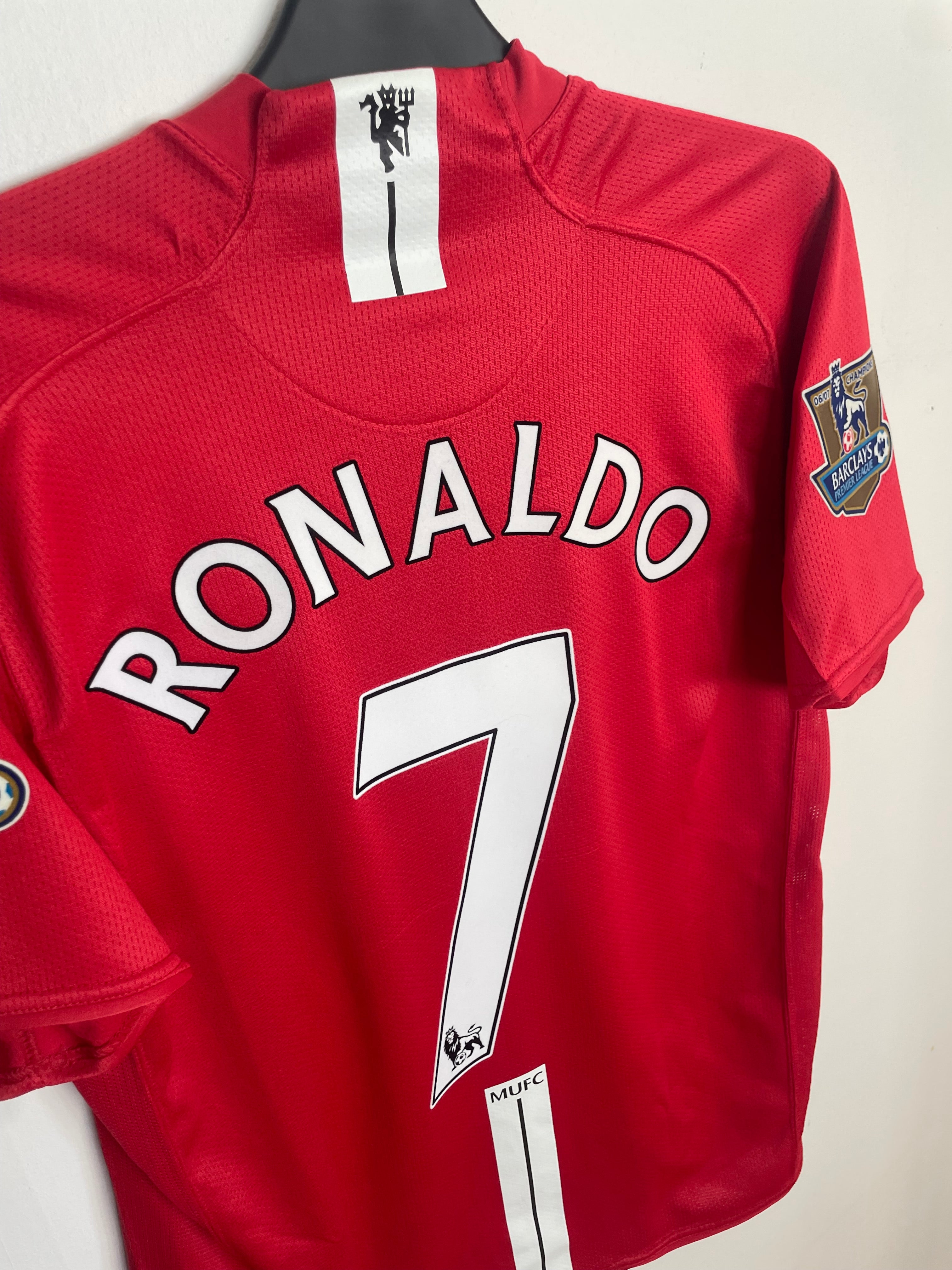 Manchester United 2007-08 Home Shirt Ronaldo #7 Medium