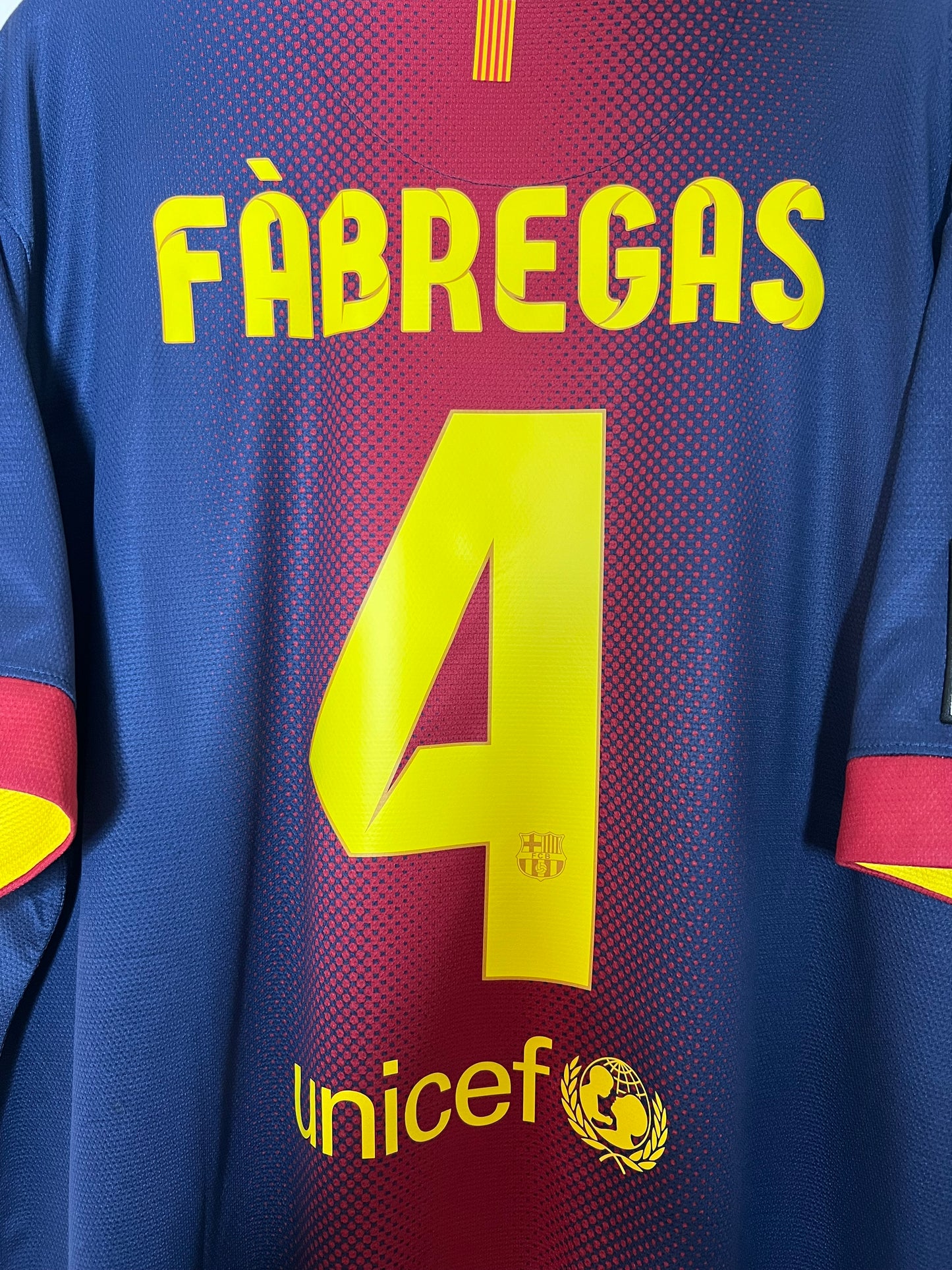 FC Barcelona 2012-13 Home Shirt Fabregas #4 XXL