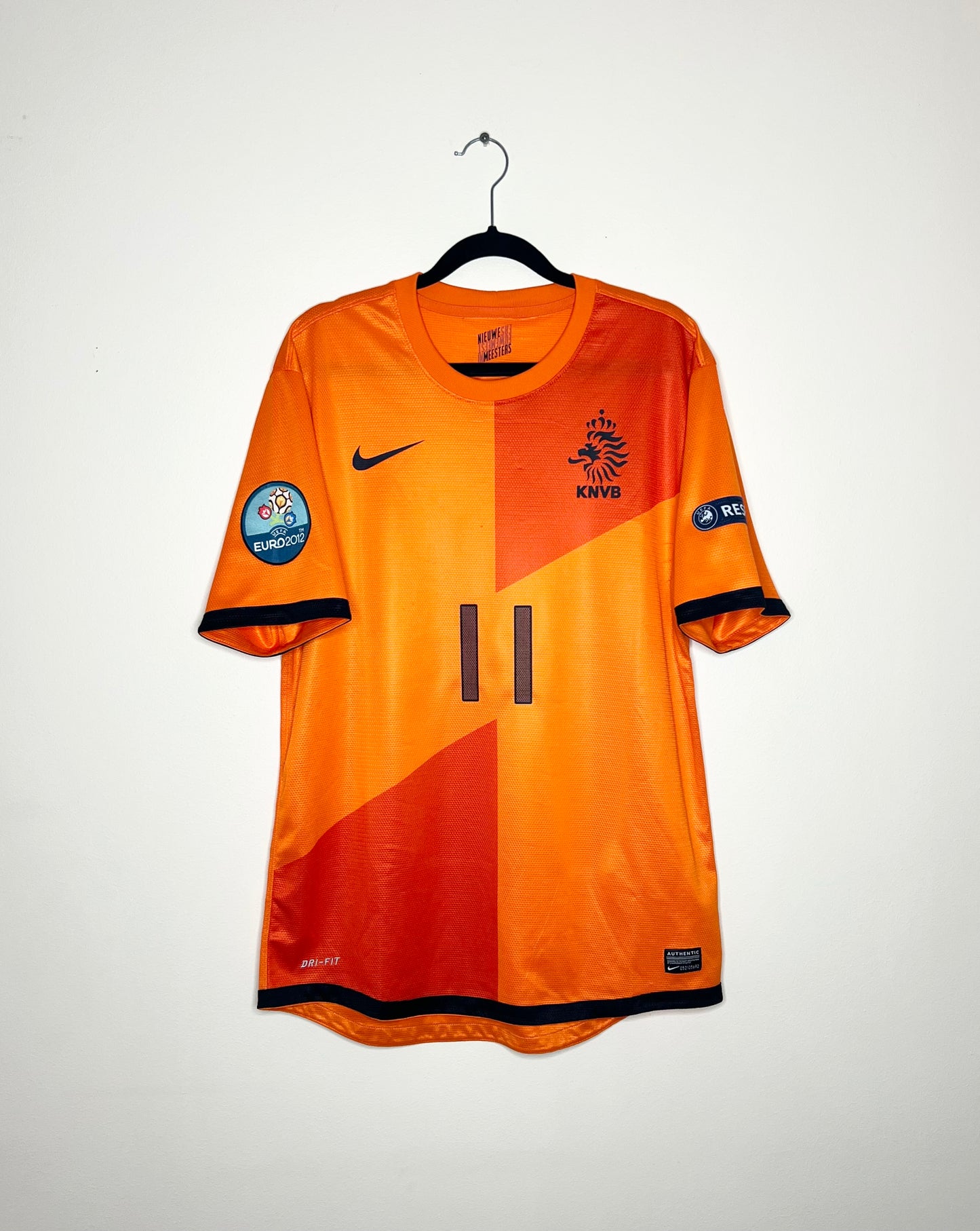 Netherlands 2012 EURO Home Shirt Robben #11 Large