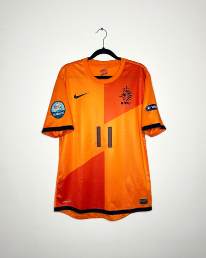 Netherlands 2012 EURO Home Shirt Robben #11 Large