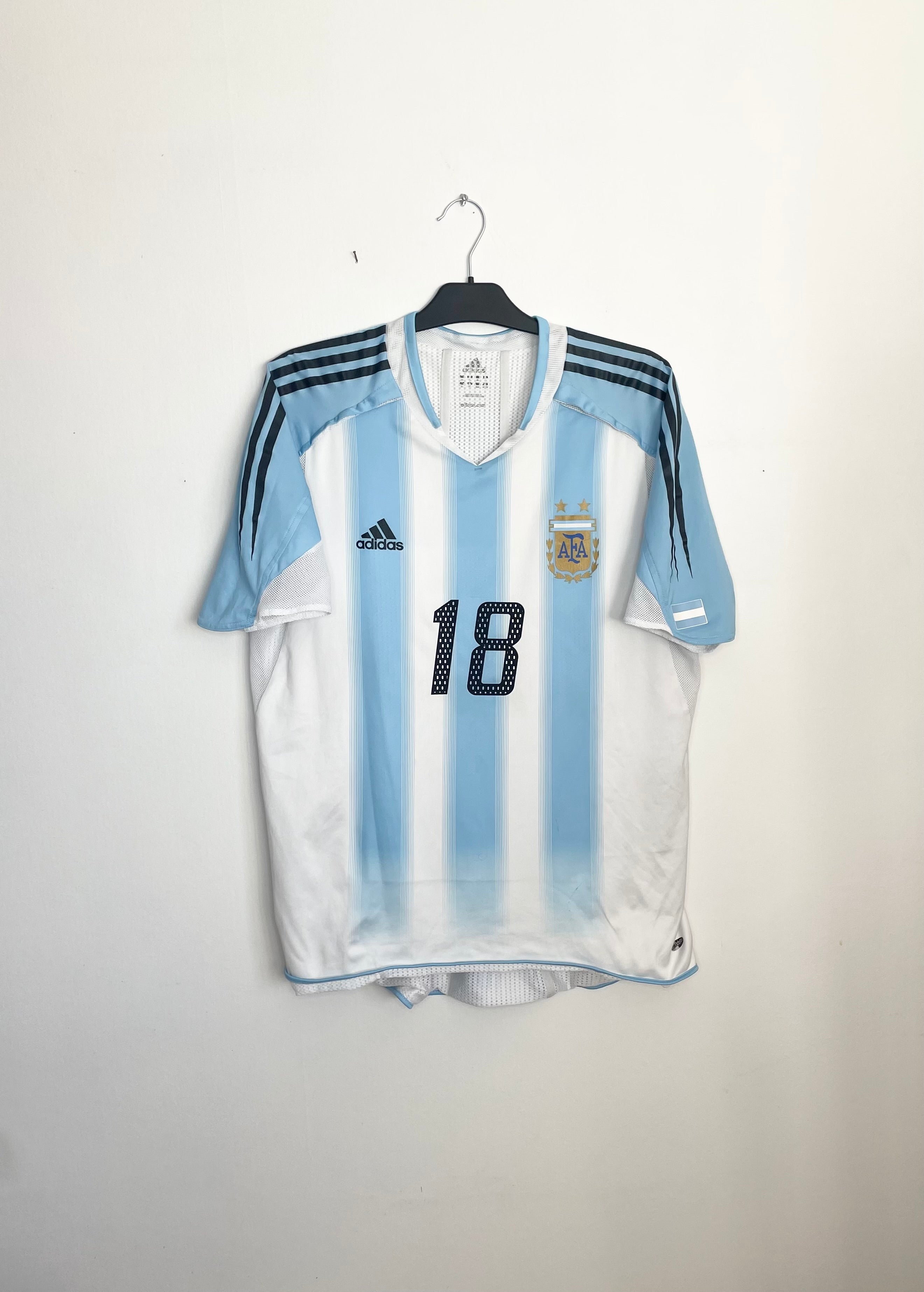 Argentina 2003-04 PLAYER VERSION Home Shirt Messi #18 XL