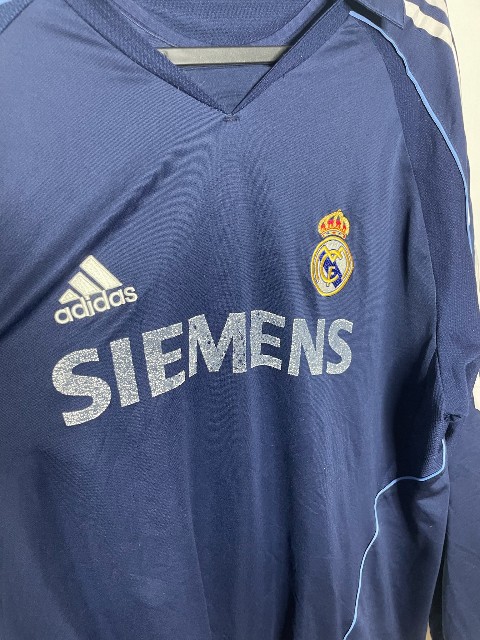 Real Madrid 2005-06 PLAYER VERSION Away Shirt Long Sleeve #17 XL