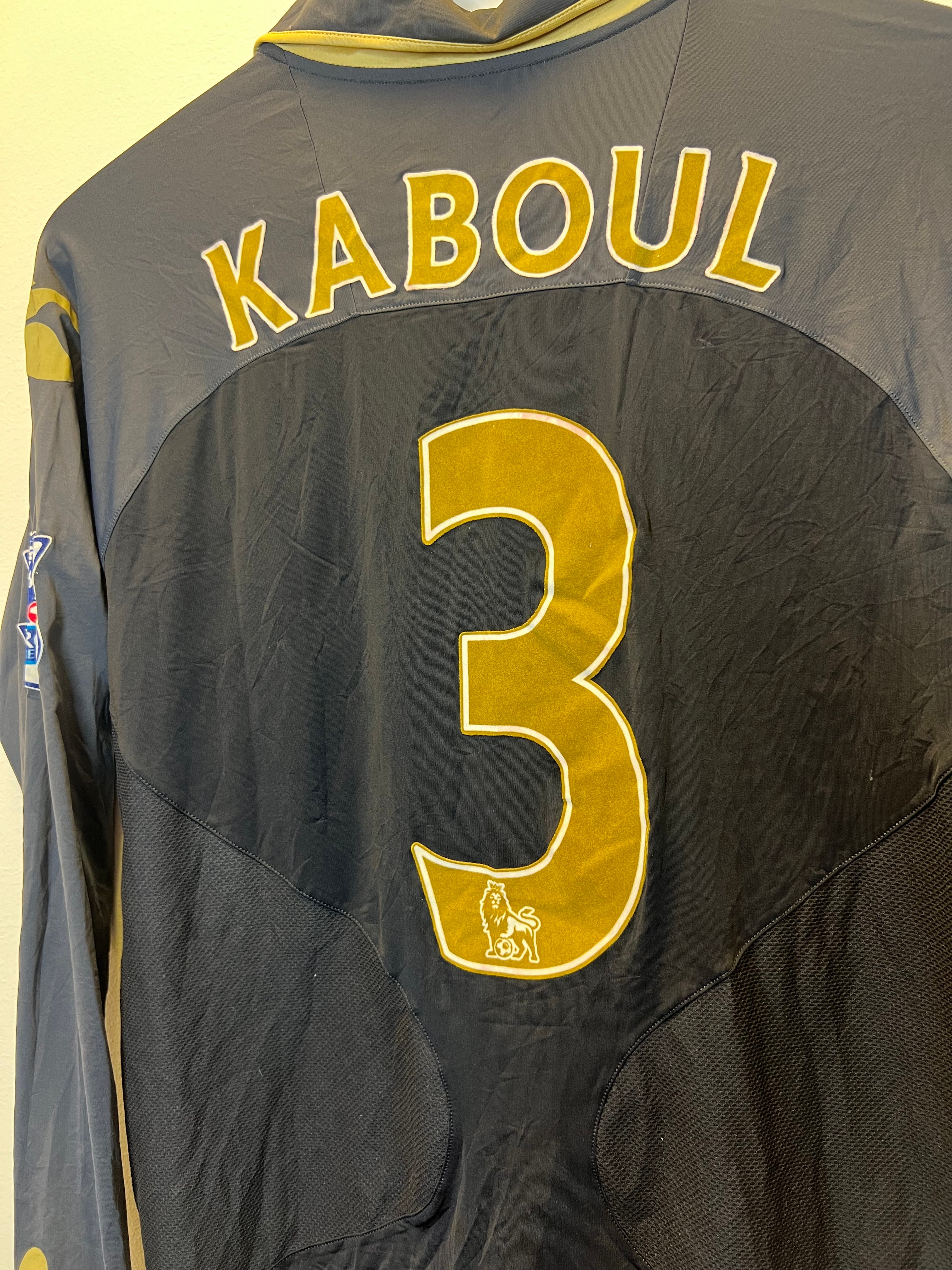 Portsmouth 2008-09 MATCHWORN Authentic Player Issue Third Shirt #3 Kaboul Large