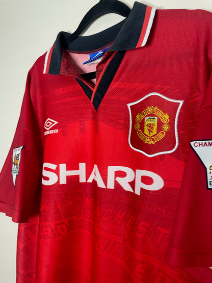 Manchester United 1994-1996 Home Shirt Keane #16 Large