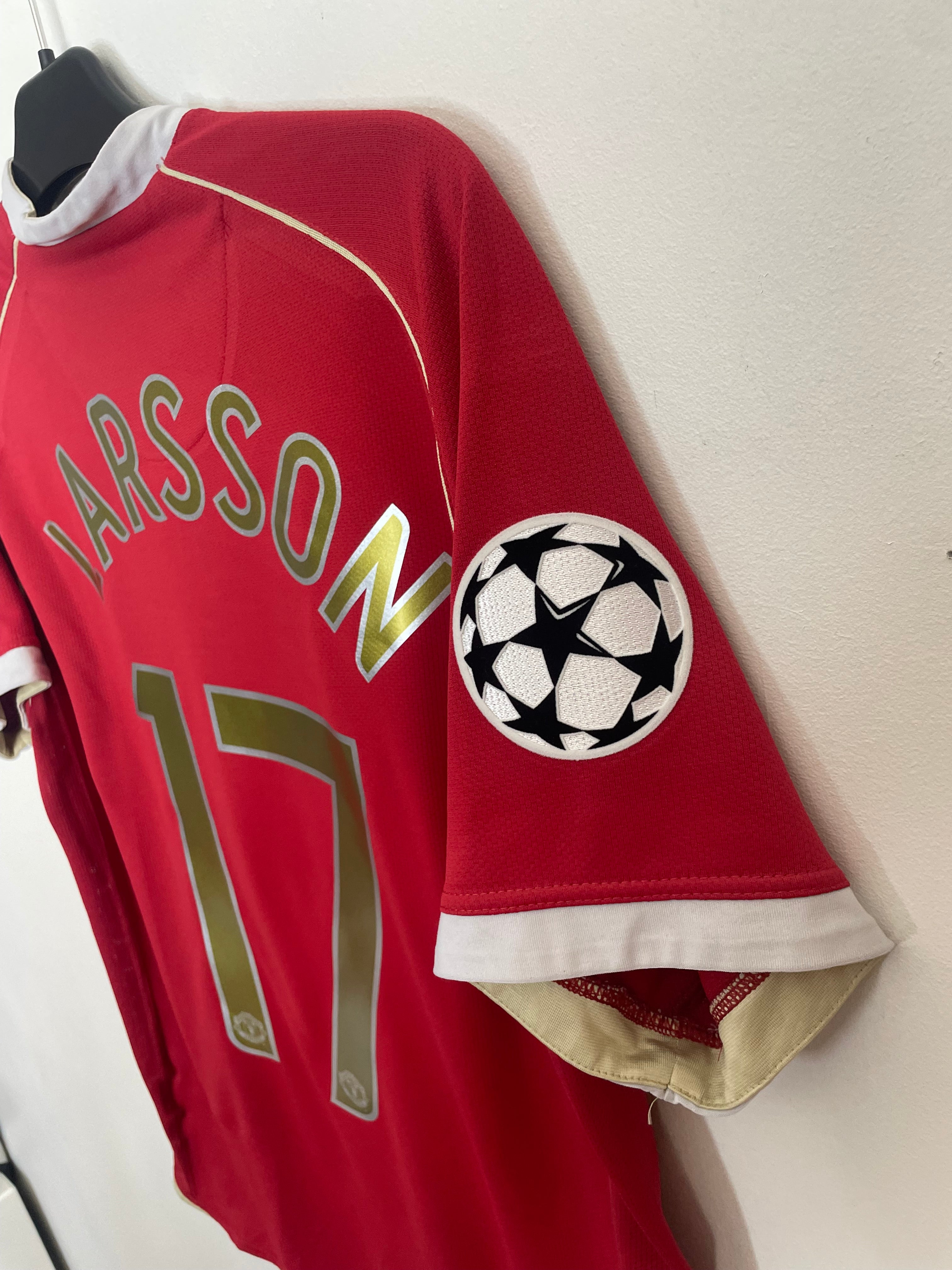 Manchester United 2006-07 UCL Home Shirt Larsson #17 Medium
