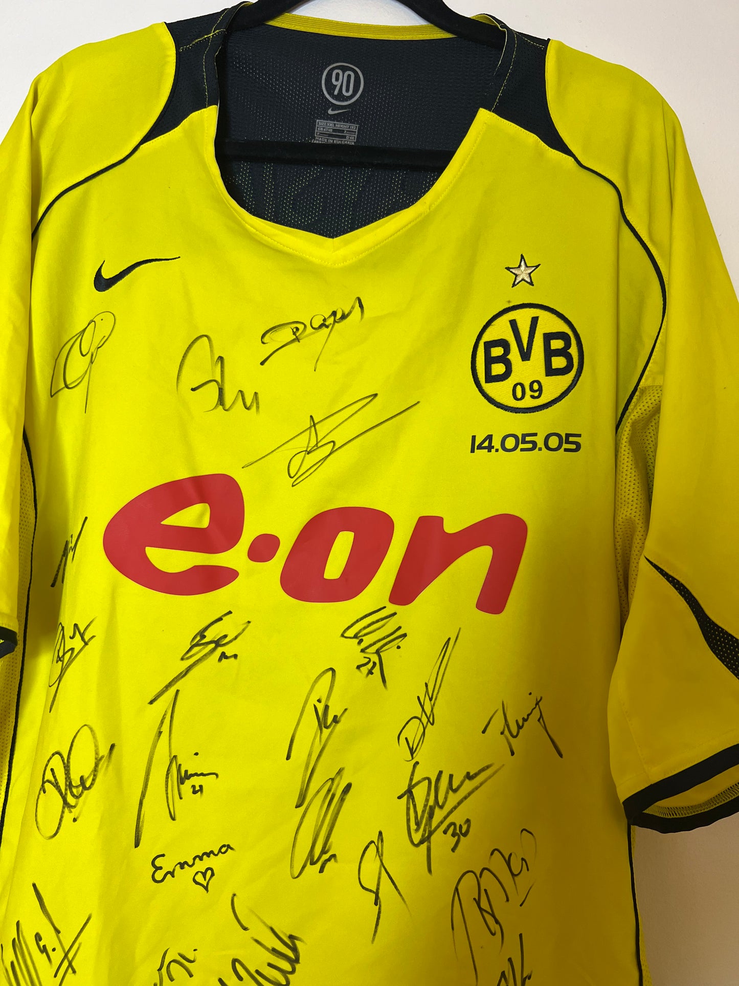 Borussia Dortmund 2004-05 Home Shirt *SIGNED* Derbysieger #05 XXL