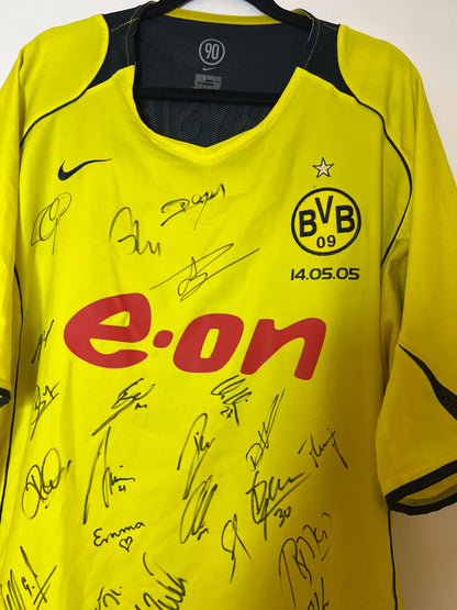 Borussia Dortmund 2004-05 Home Shirt *SIGNED* Derbysieger #05 XXL