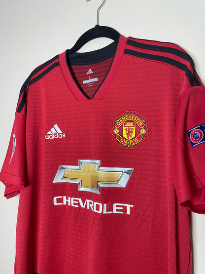 Manchester United 2018-19 Home Shirt UCL Rashford #10 Medium