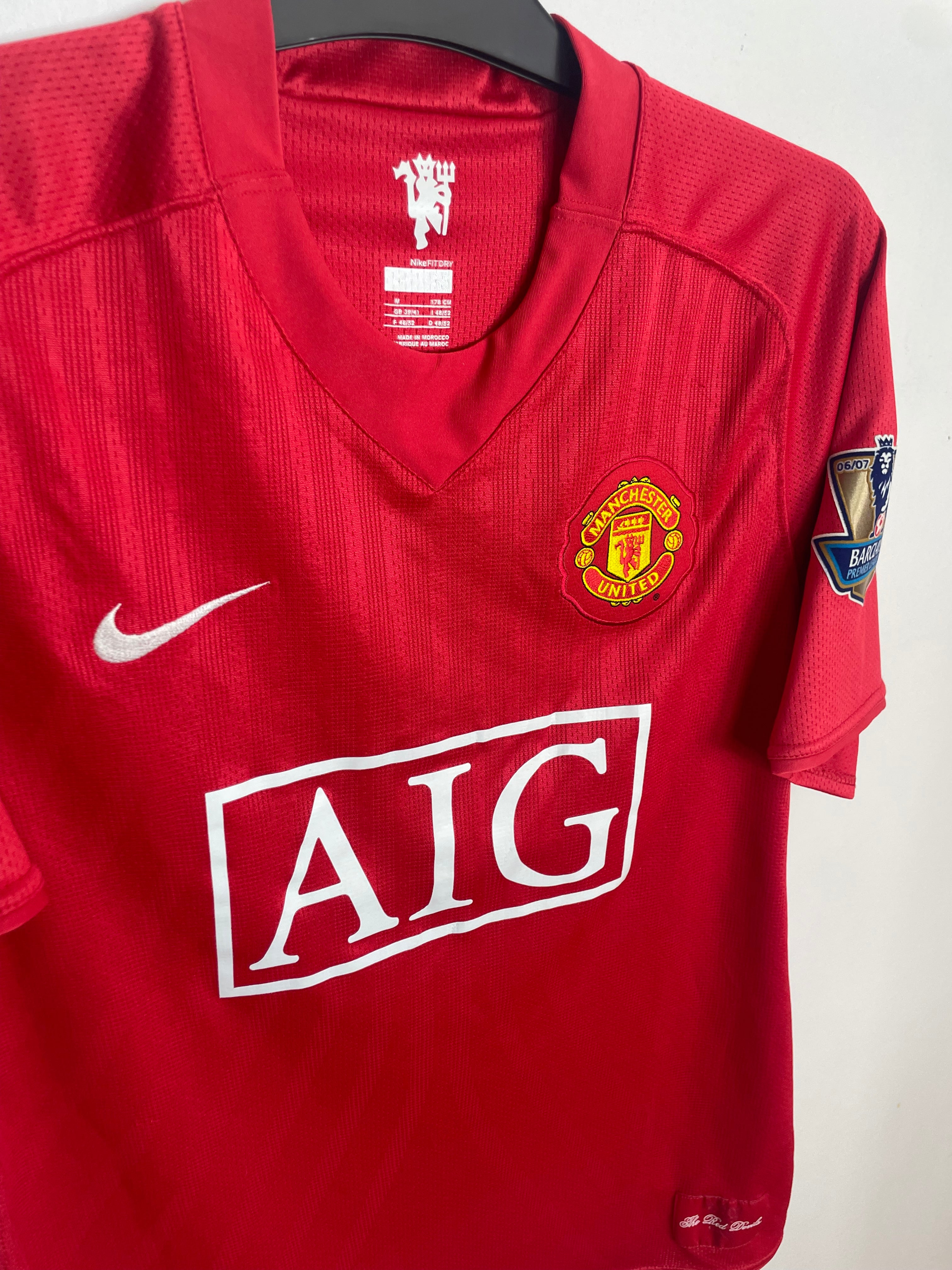 Manchester United 2007-08 Home Shirt Ronaldo #7 Medium