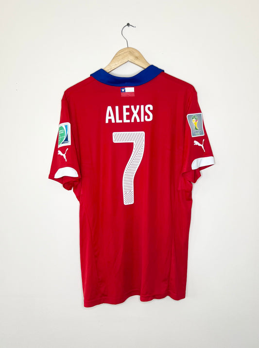 Chile 2014 World Cup Home Shirt Alexis Sanchez #7 XL