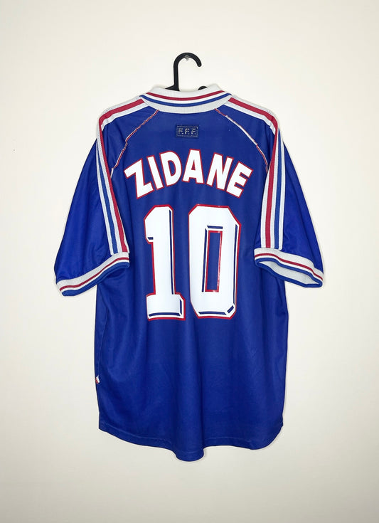 France 1998 Home Shirt Zidane #10 Large