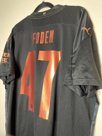 Manchester City 2020-21 Away Shirt Foden #47 Medium