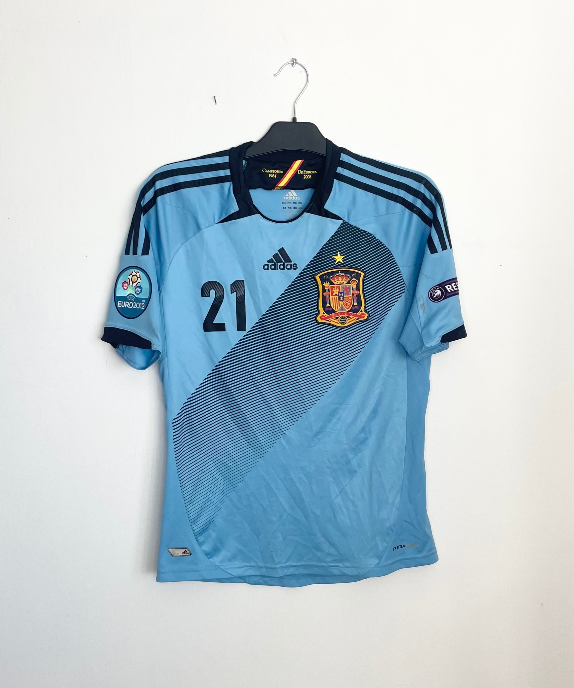 Spain 2012 EURO Away Shirt Silva #21 Small