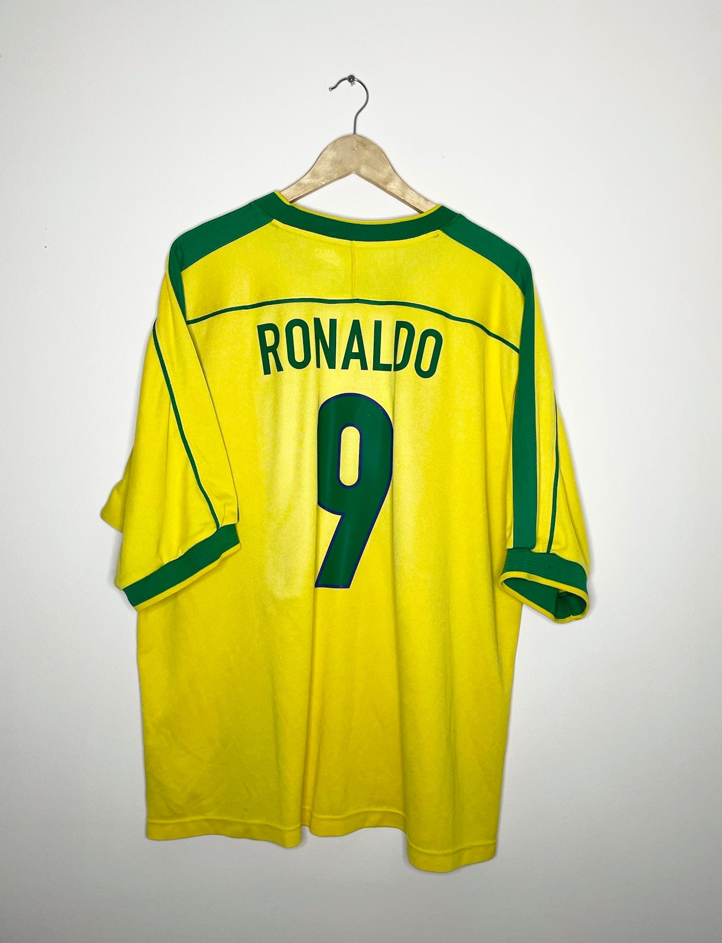 Brazil 1998 World Cup Home Shirt Ronaldo #9 XXL