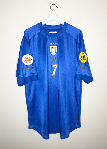 Italy EURO 2004 Home Shirt Del Piero #7 Large/XL