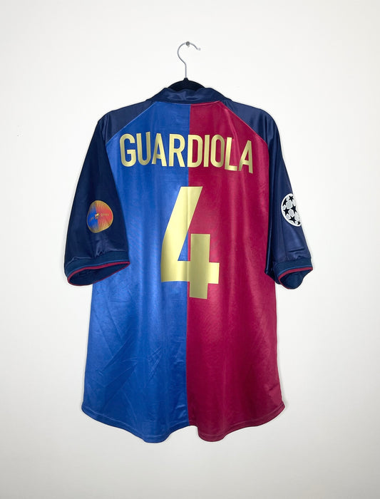 FC Barcelona 1999-2000 UCL Home Shirt Guardiola #4 Large