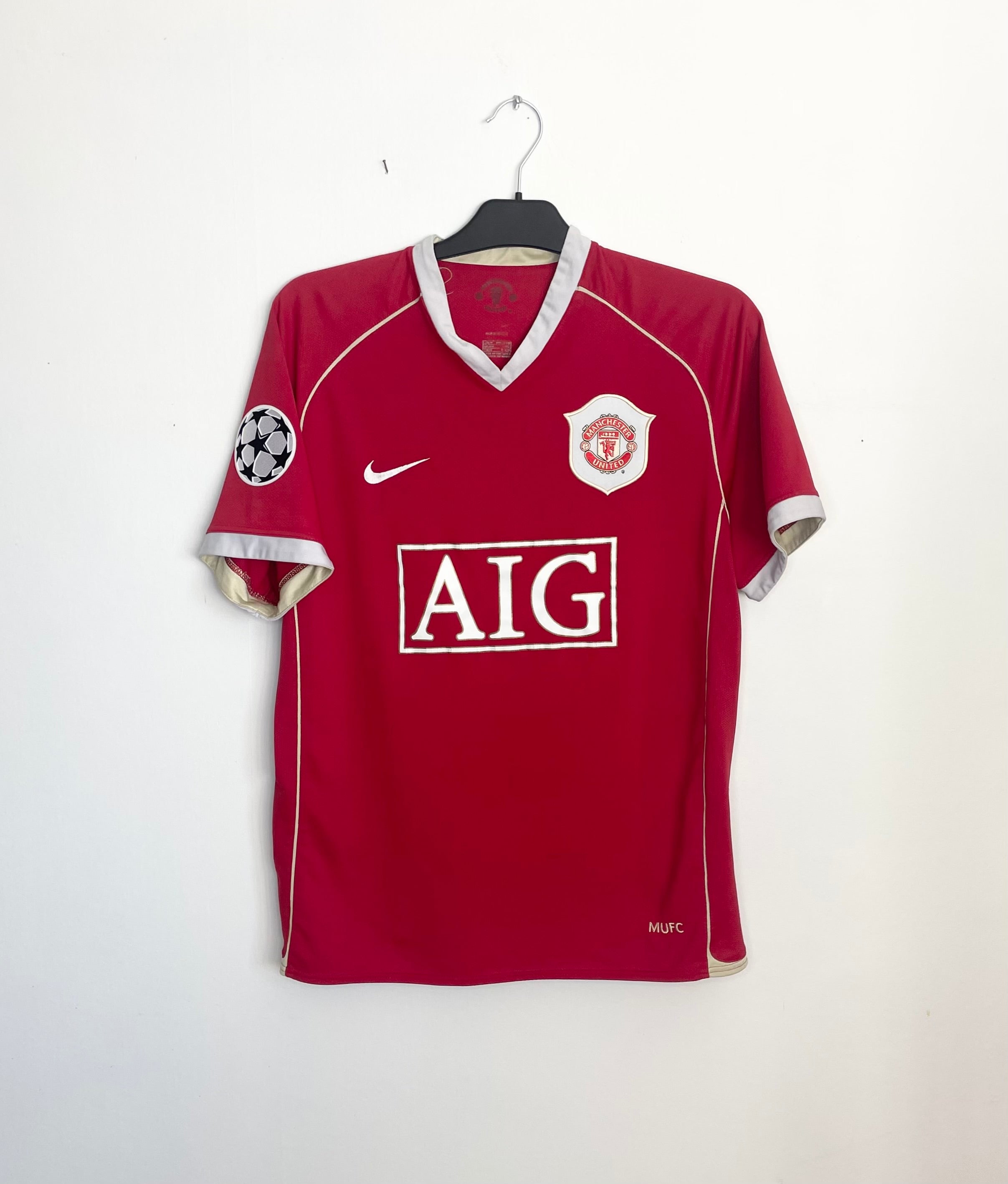 Manchester United 2006-07 UCL Home Shirt Larsson #17 Medium