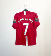 Manchester United 2007-08 Home Shirt Ronaldo #7 Medium