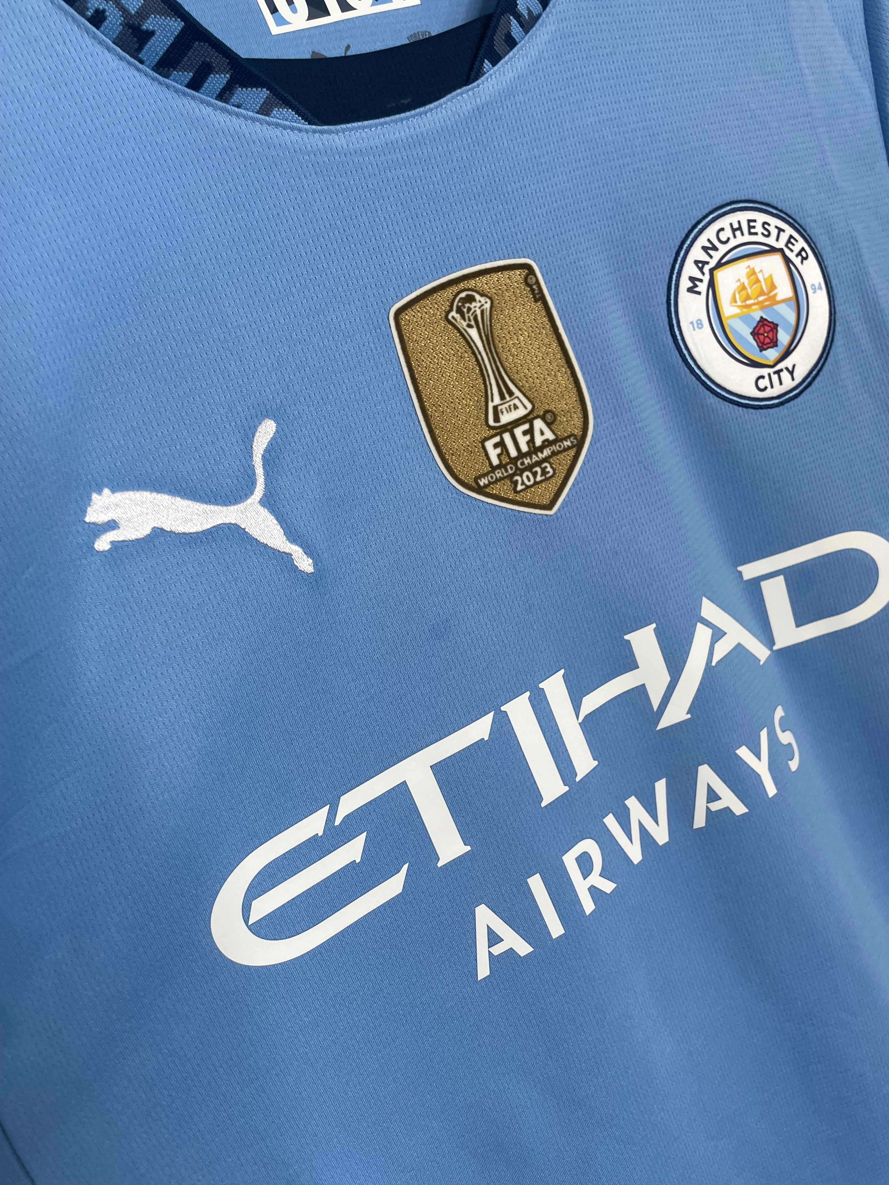 Manchester City 2024-25 UCL Home Shirt Haaland #9 Small