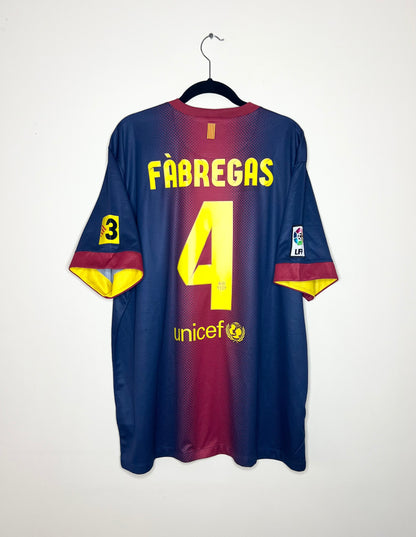 FC Barcelona 2012-13 Home Shirt Fabregas #4 XXL