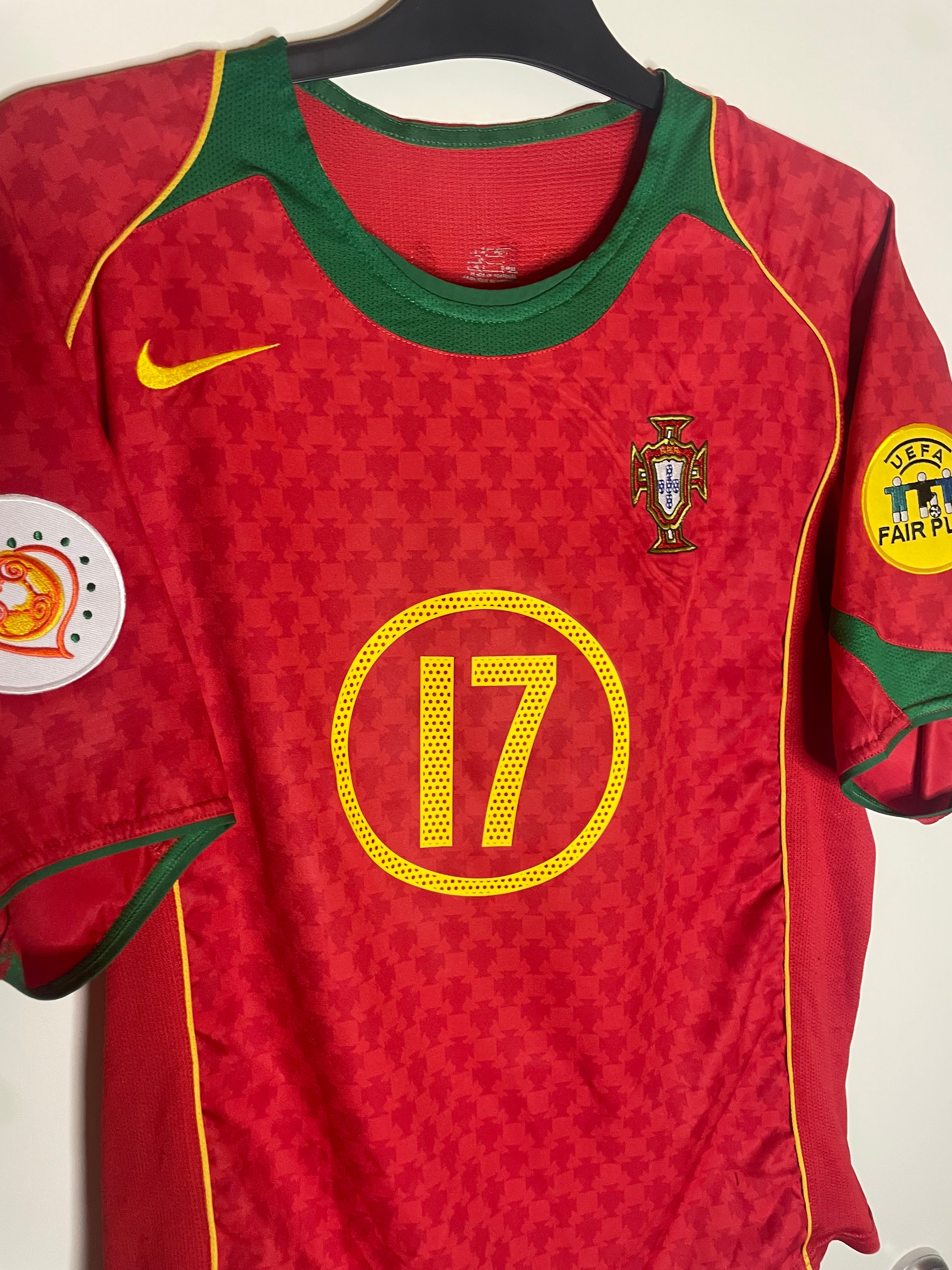 Portugal EURO 2004 Hemmatröja Ronaldo #17 Medium
