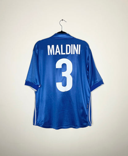 Italy 1998 Home Shirt Maldini #3 Large