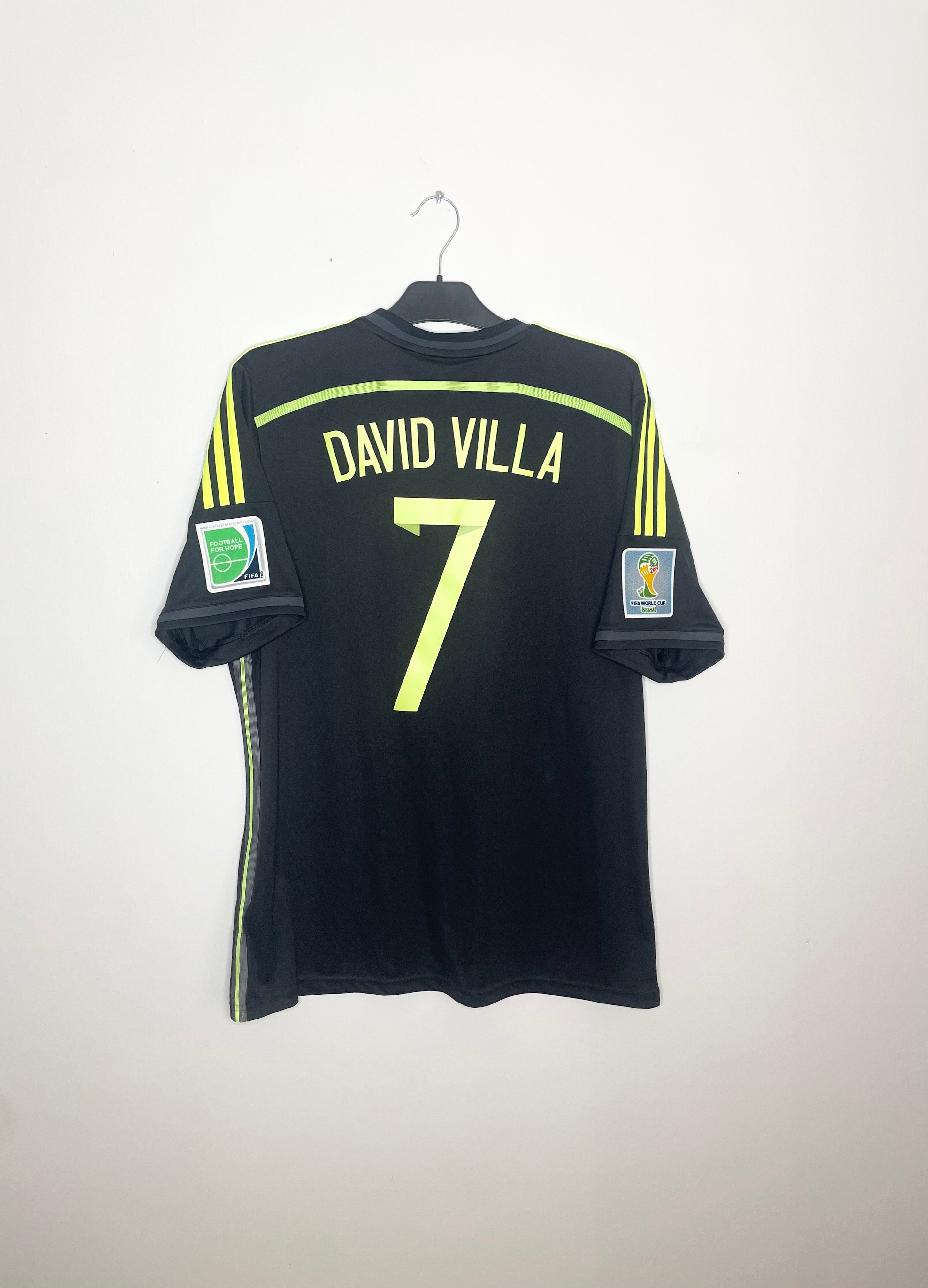 Spanien 2014 Bortatröja David Villa #7 XL