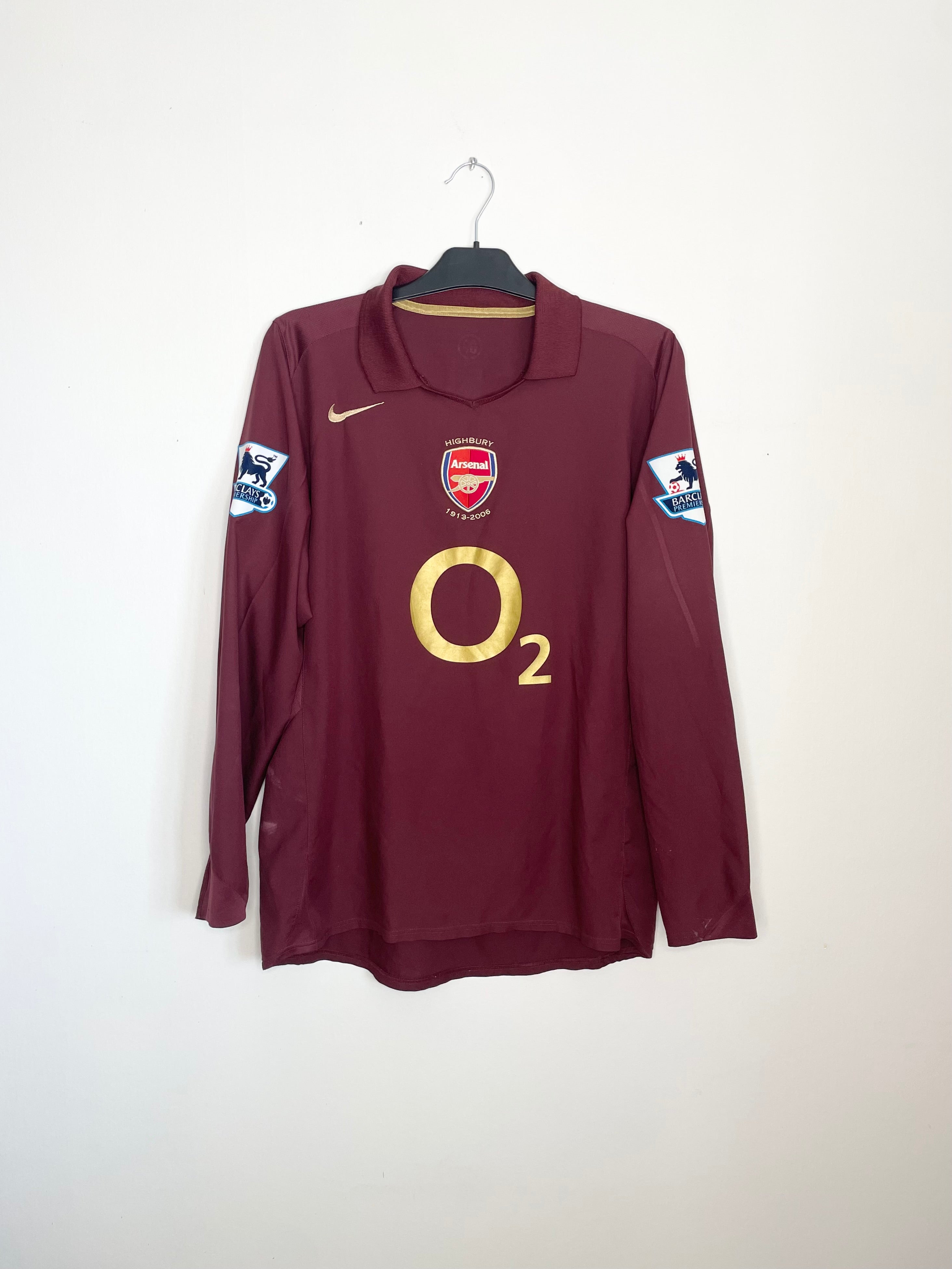 Arsenal 2005-06 Hemmatröja Långärmad Henry #14 XL