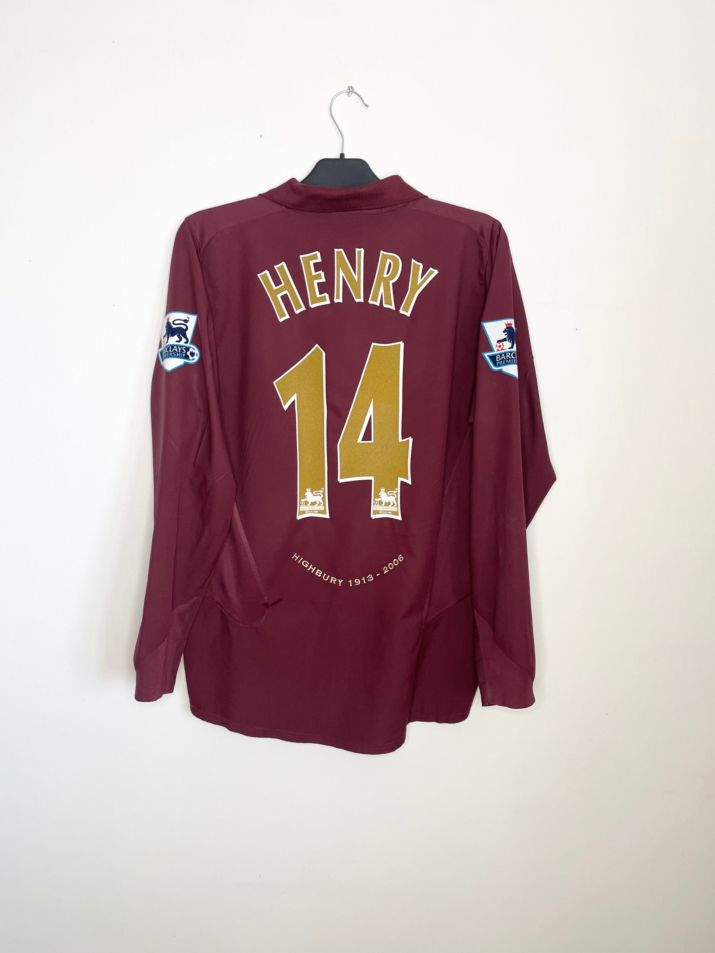 Arsenal 2005-06 Hemmatröja Långärmad Henry #14 XL