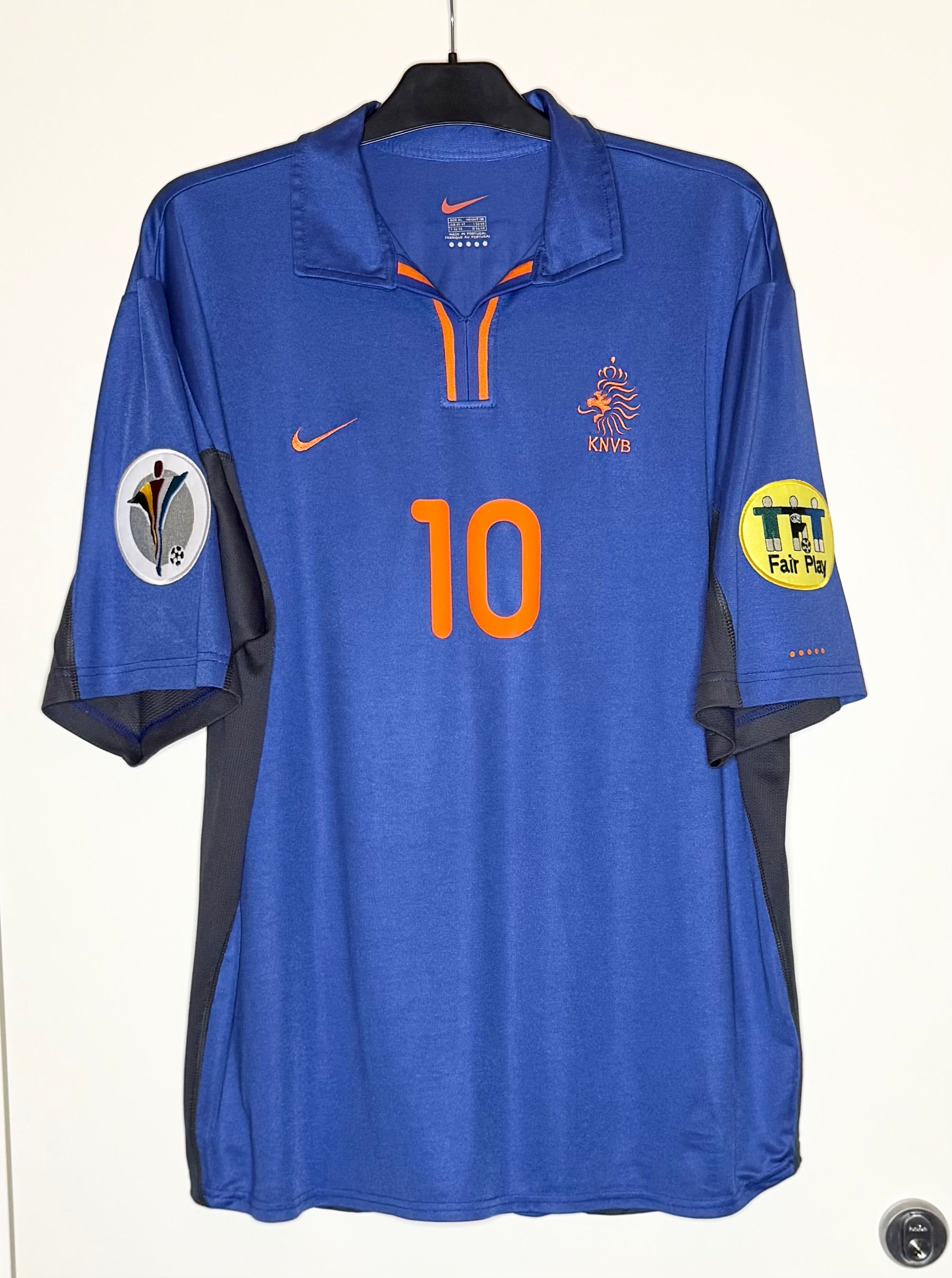 Nederländerna EURO 2000 Bortatröja Bergkamp #10 XL