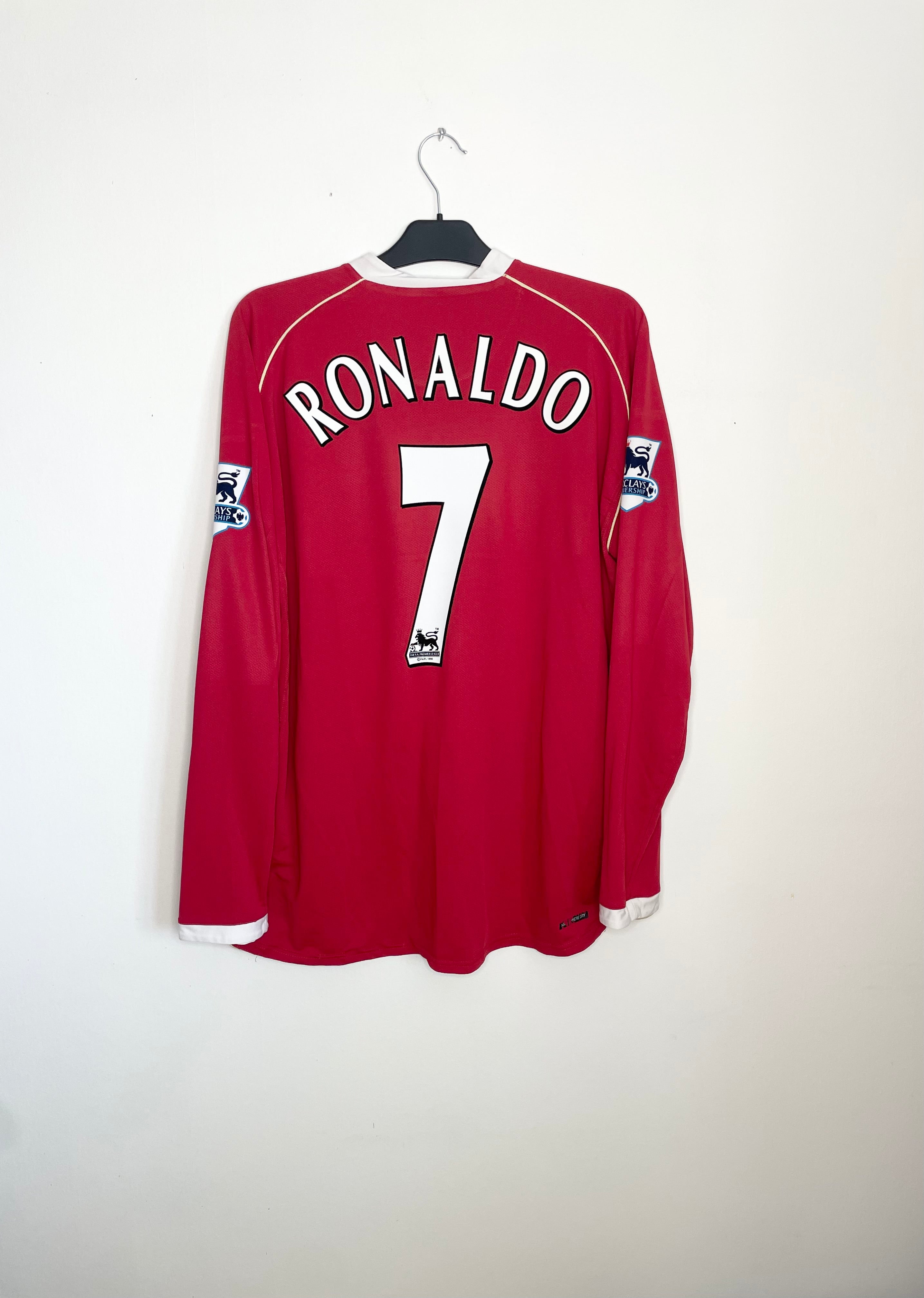 Manchester United 2006-07 Hemmatröja Ronaldo Långärmad #7 XXL
