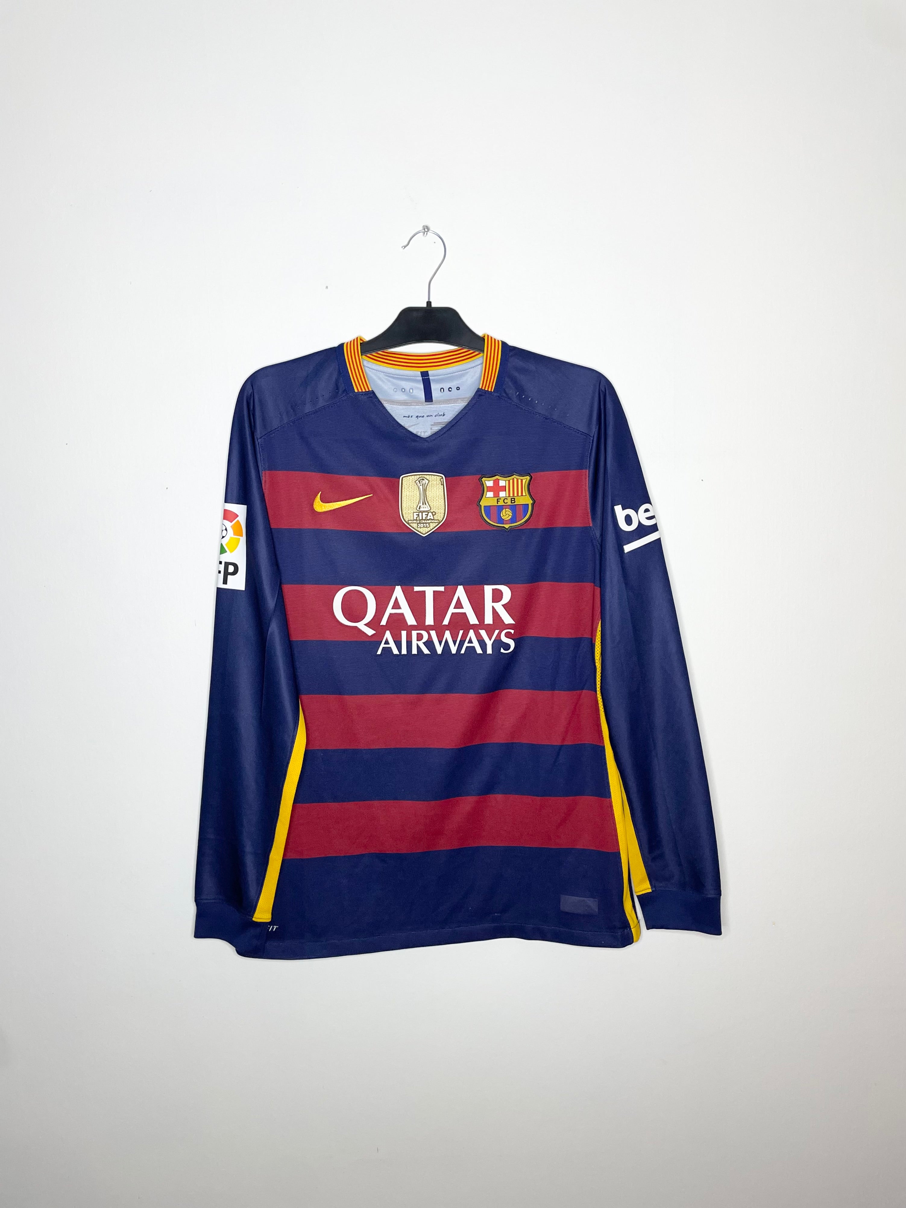 FC Barcelona 2015-16 PLAYER VERSION Långärmad Hemmatröja Messi #10 Large