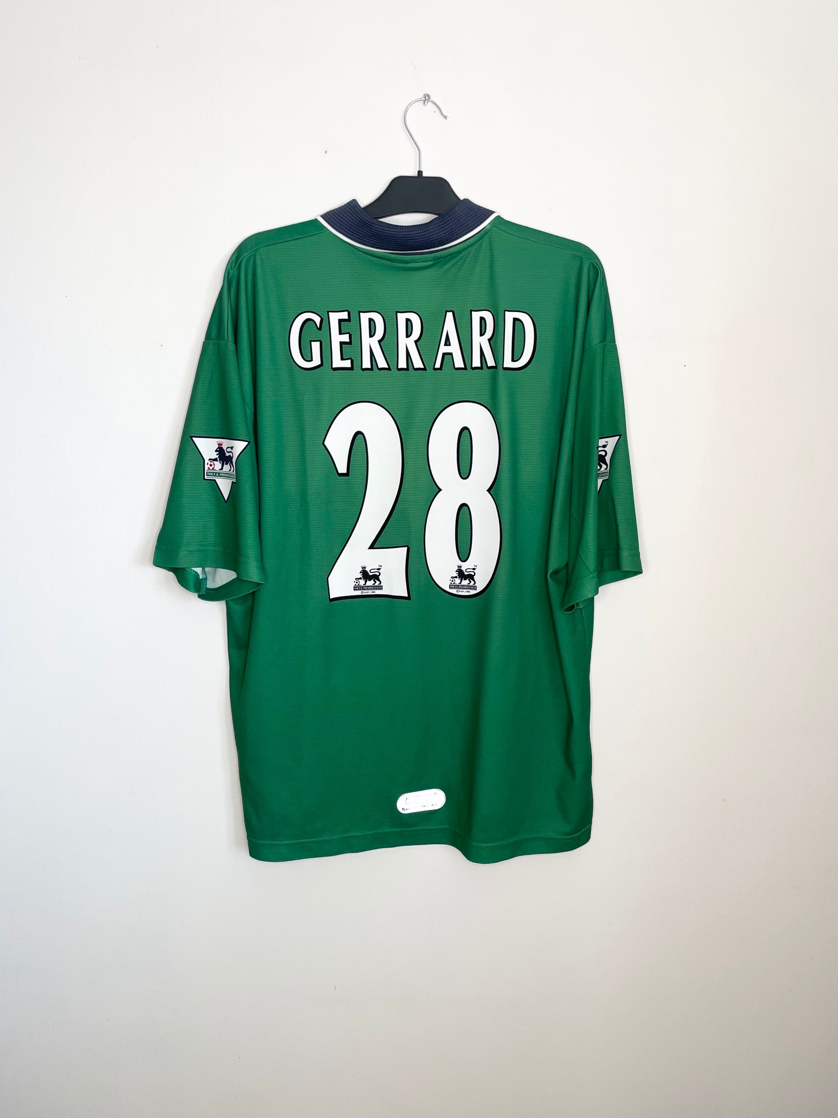 Liverpool 199-00 Bortatröja Gerrard #28 XXL