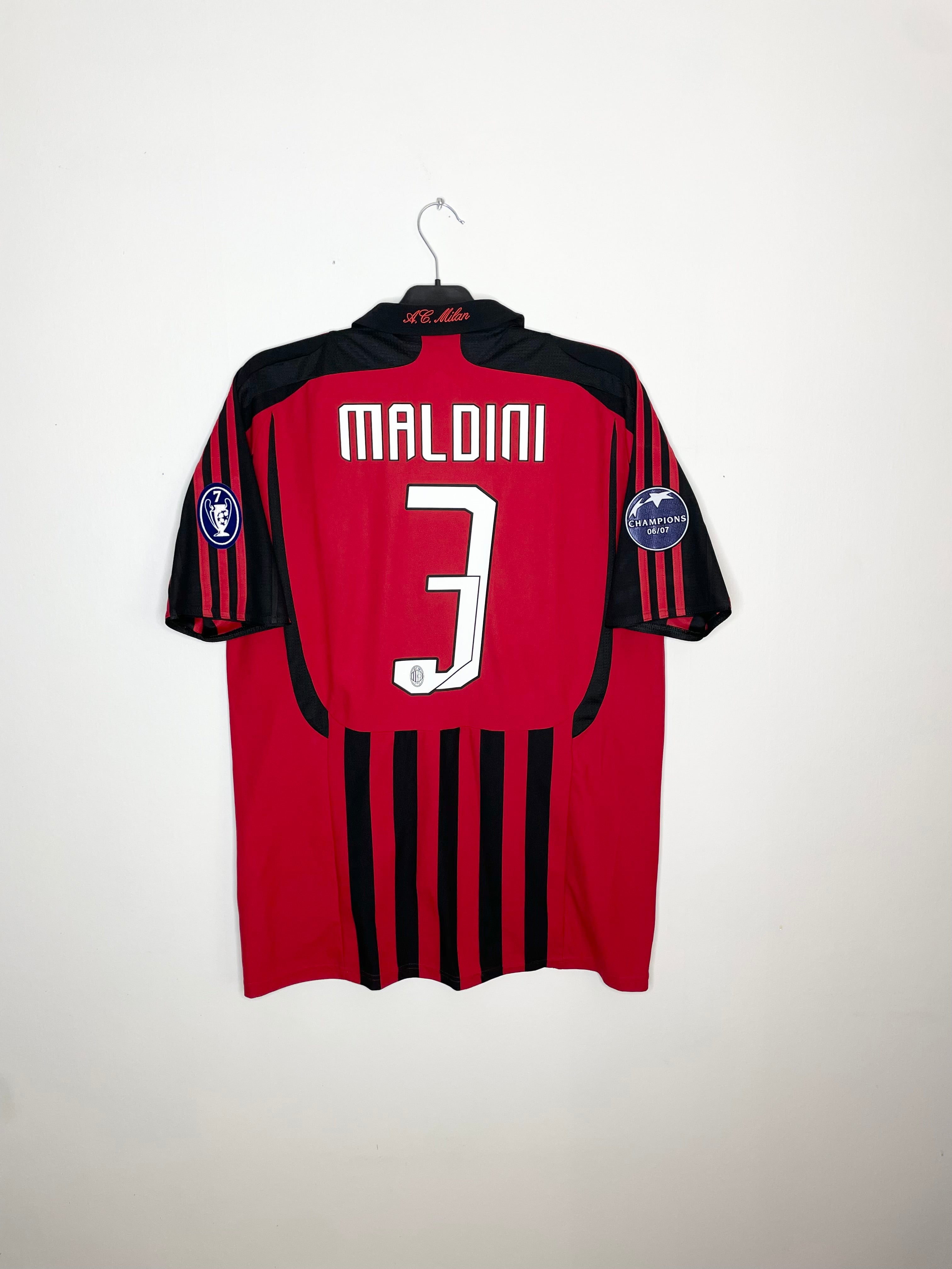 AC Milan 2007-08 UCL Hemmatröja Maldini #3 Large